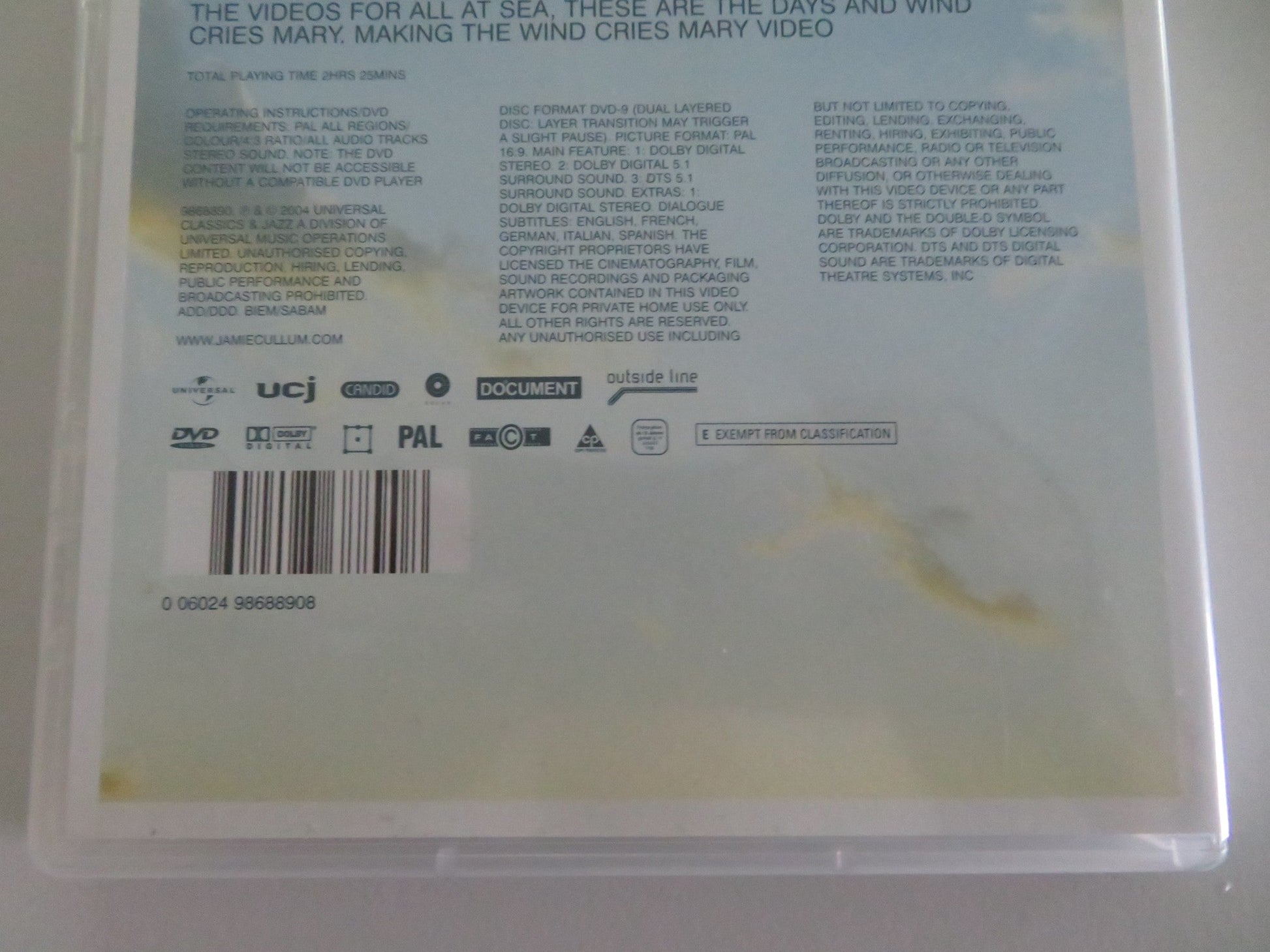 JAMIE CULLUM LIVE AT BLENHEIM PALACE (DVD) JAMIE CULLUM BEN CASTLE 2004 REGION 2 Movie posters