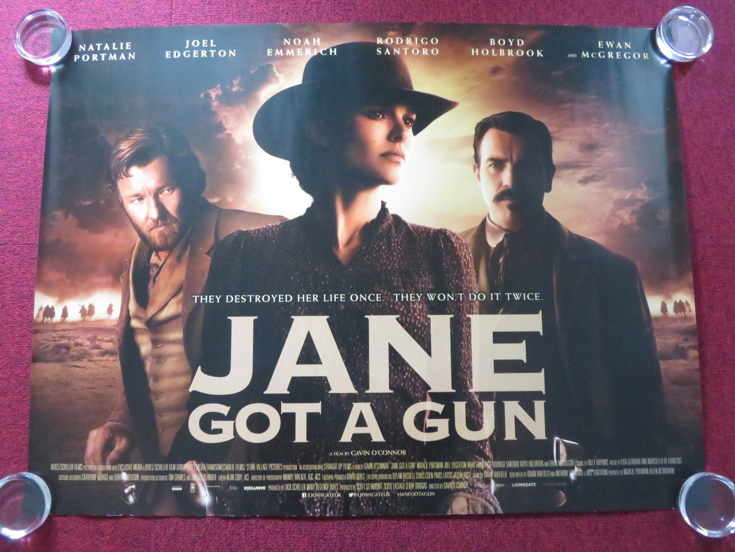 JANE GOT A GUN UK QUAD ROLLED POSTER NATALIE PORTMAN JOEL EDGERTON 2015 Rendezvous Cinema Movie posters