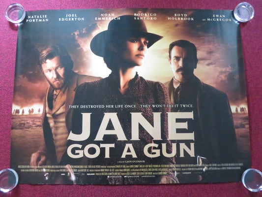 JANE GOT A GUN UK QUAD ROLLED POSTER NATALIE PORTMAN JOEL EDGERTON 2015 Rendezvous Cinema Movie posters