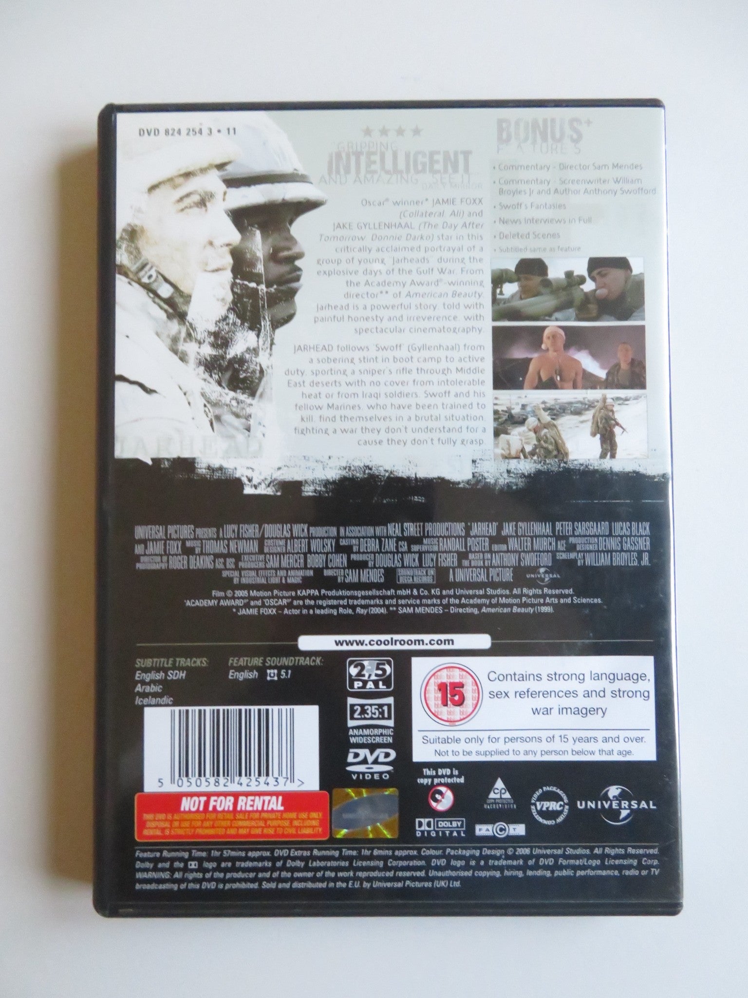 JARHEAD (DVD) JAKE GYLLENHAAL JAMIE FOXX 2005 REGION 2, 5 Movie posters