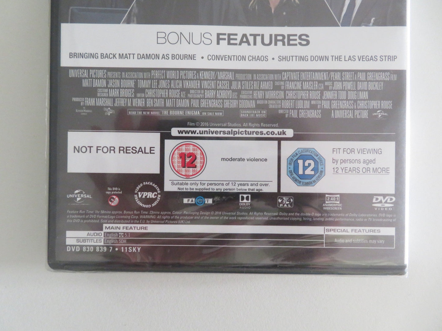 JASON BOURNE (DVD) MATT DAMON TOMMY LEE JONES 2016 REGION 2, 4 Movie posters