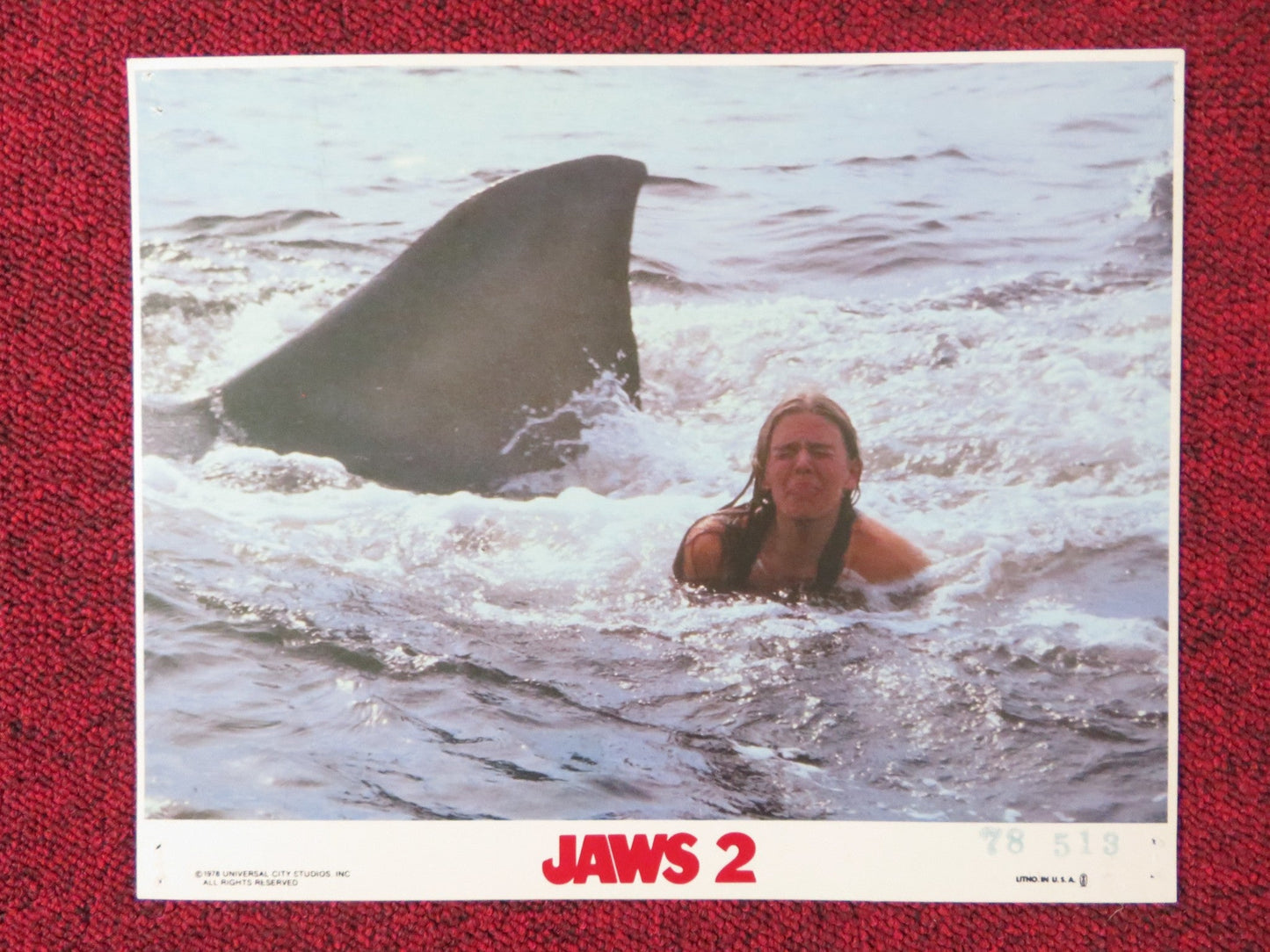 JAWS 2 - B LOBBY CARD ROY SCHEIDER MURRAY HAMILTON 1978 Rendezvous Cinema Movie posters