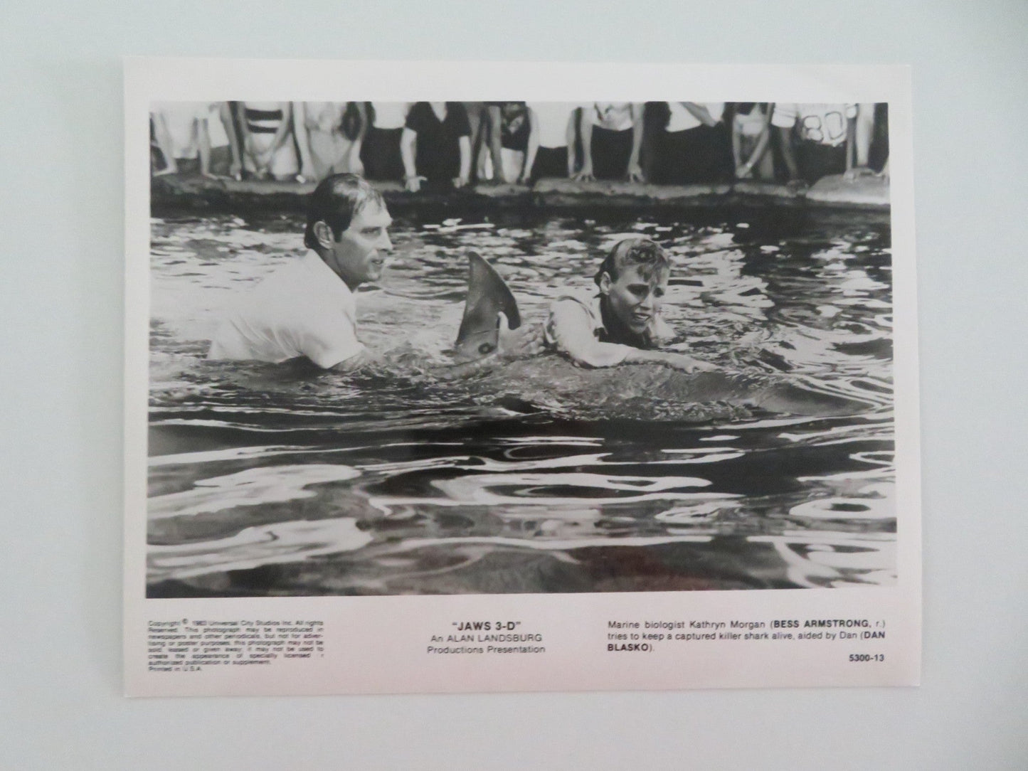 JAWS 3 - D MOVIE STILL PHOTO LOT OF 2 BESS ARMSTRONG DAN BLASKO 1983 Movie posters