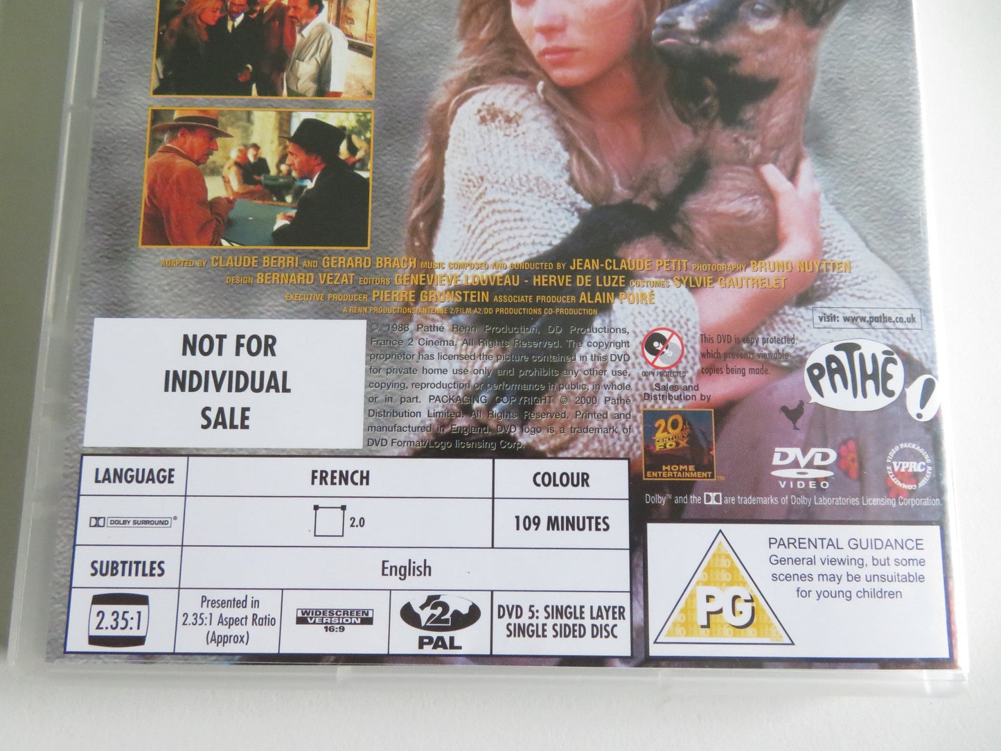 JEAN DE FLORETTE & MANON DES SOURCES (DVD BOXSET) GERARD DEPARDIEU 1986 REGION 2 Movie posters