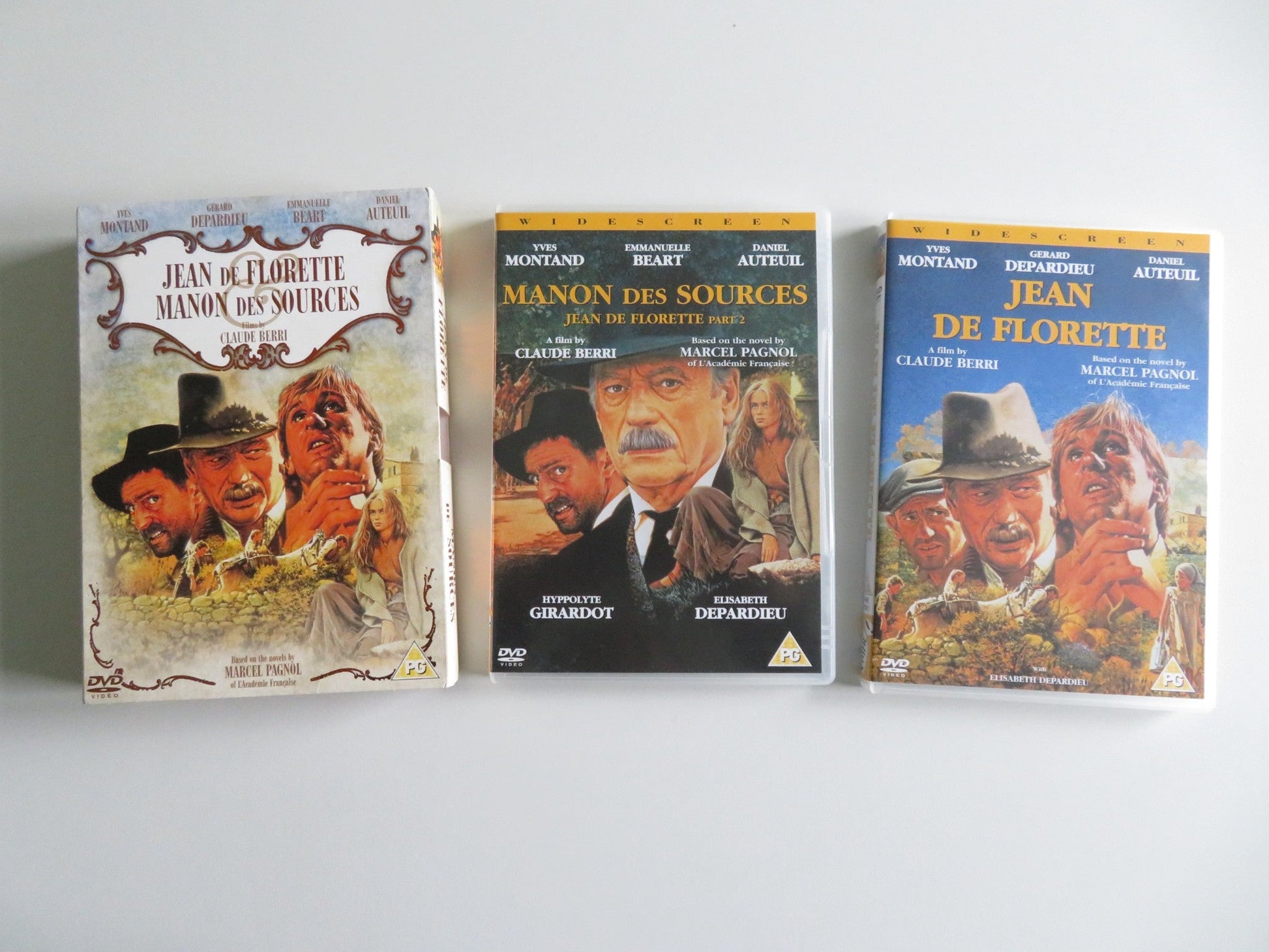 JEAN DE FLORETTE & MANON DES SOURCES (DVD BOXSET) GERARD DEPARDIEU 1986 REGION 2 Movie posters