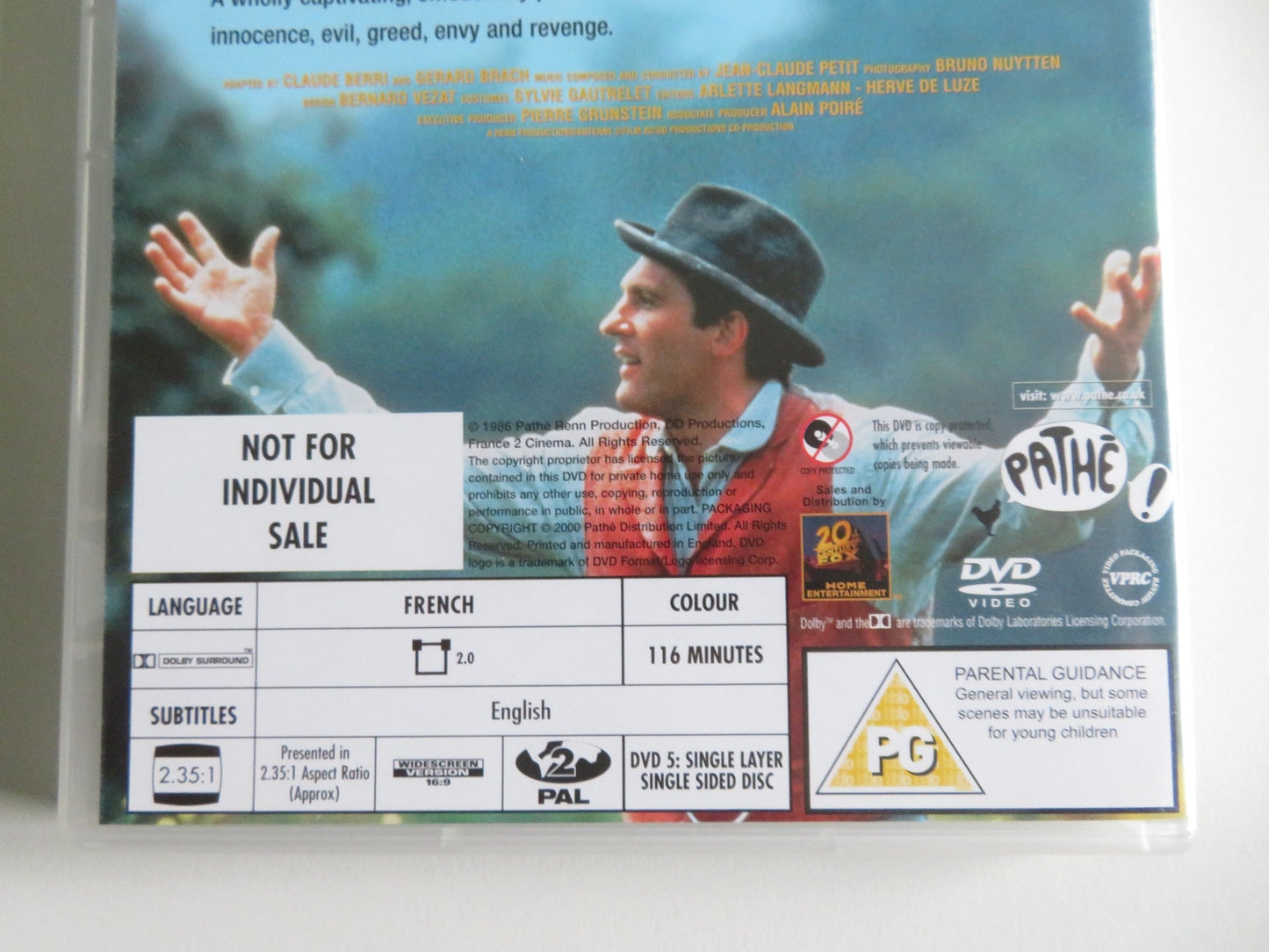 JEAN DE FLORETTE & MANON DES SOURCES (DVD BOXSET) GERARD DEPARDIEU 1986 REGION 2 Movie posters