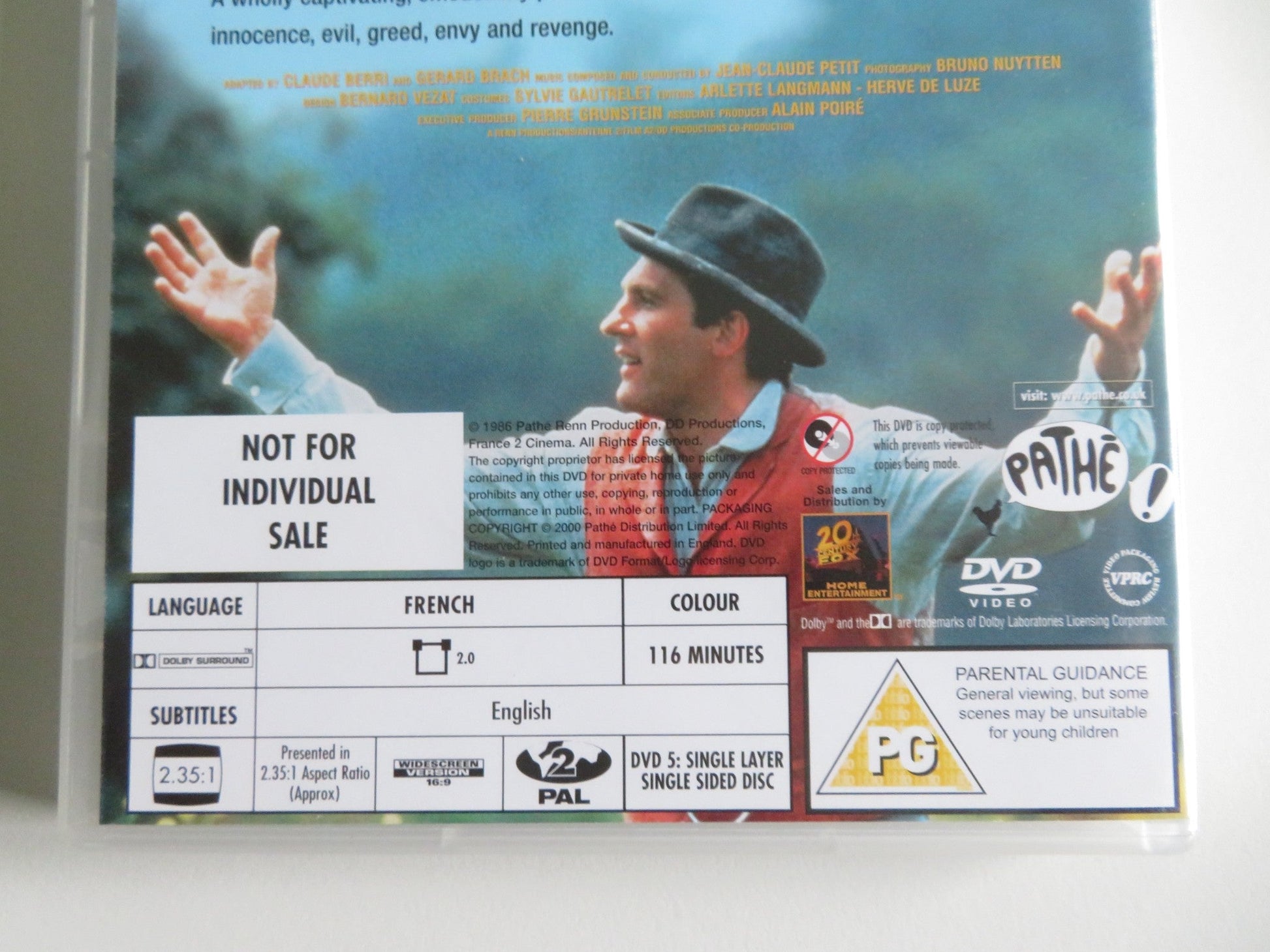 JEAN DE FLORETTE & MANON DES SOURCES (DVD BOXSET) GERARD DEPARDIEU 1986 REGION 2 Movie posters