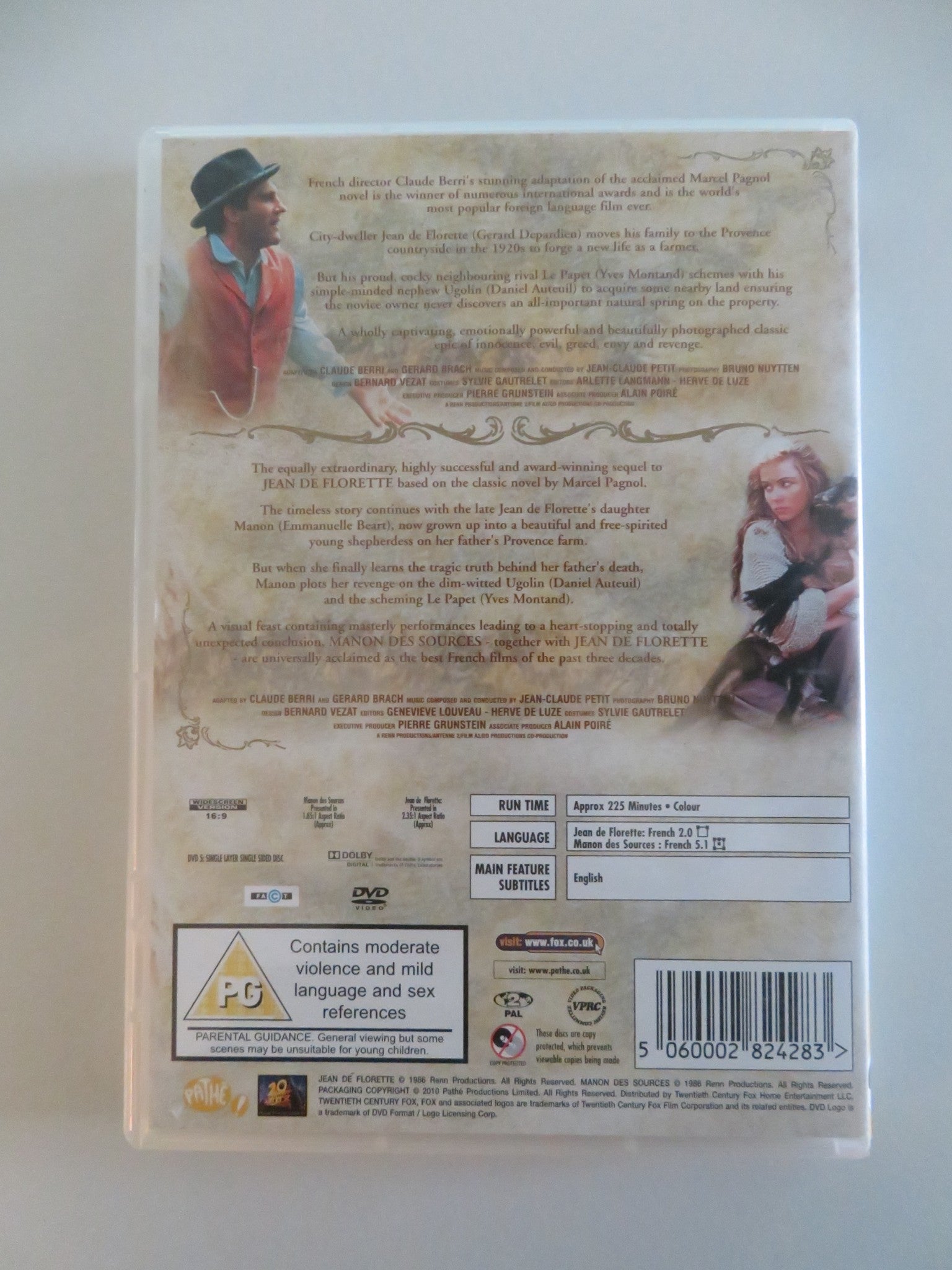 JEAN DE FLORETTE / MANON DES SOURCES (DVD) YVES MONTAND DEPARDIEU 1986 REGION 2 Movie posters