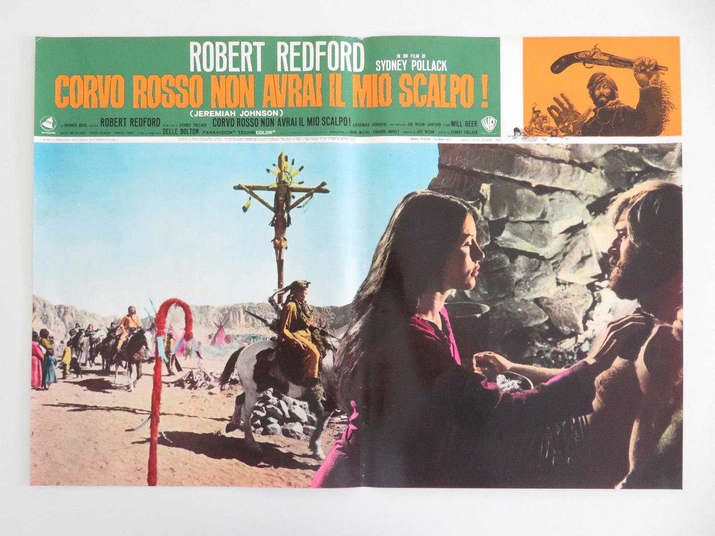 JEREMIAH JOHNSON - H ITALIAN FOTOBUSTA POSTER ROBERT REDFORD WILL GEER 1972 Movie posters