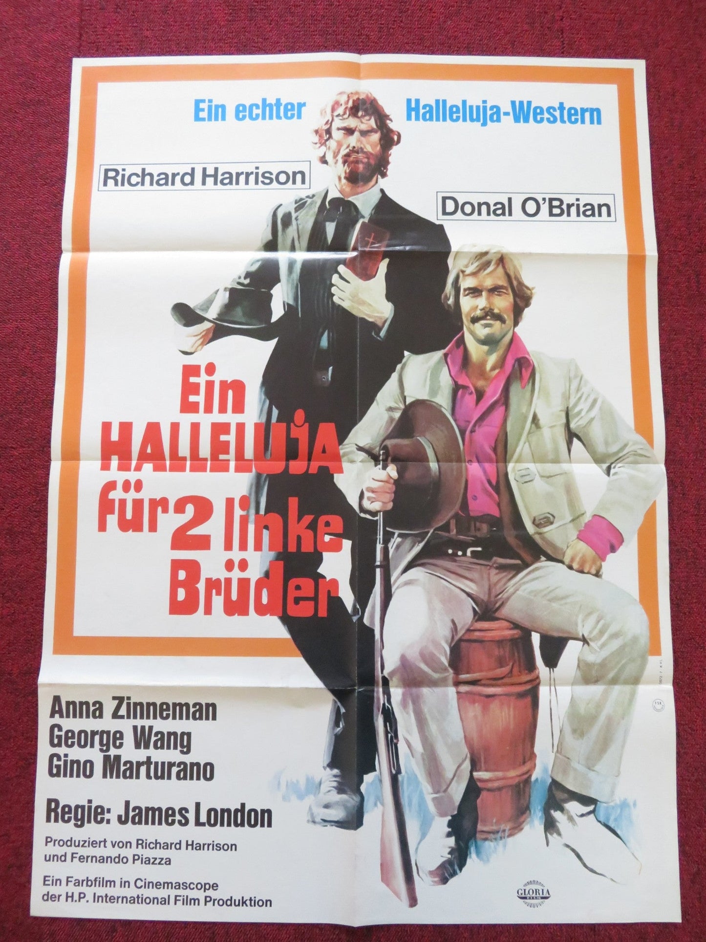 JESSE & LESTER - TWO BROTHERS IN A PLACE CALLED TRINITY GERMAN A1 POSTER FOLDED Rendezvous Cinema Movie posters