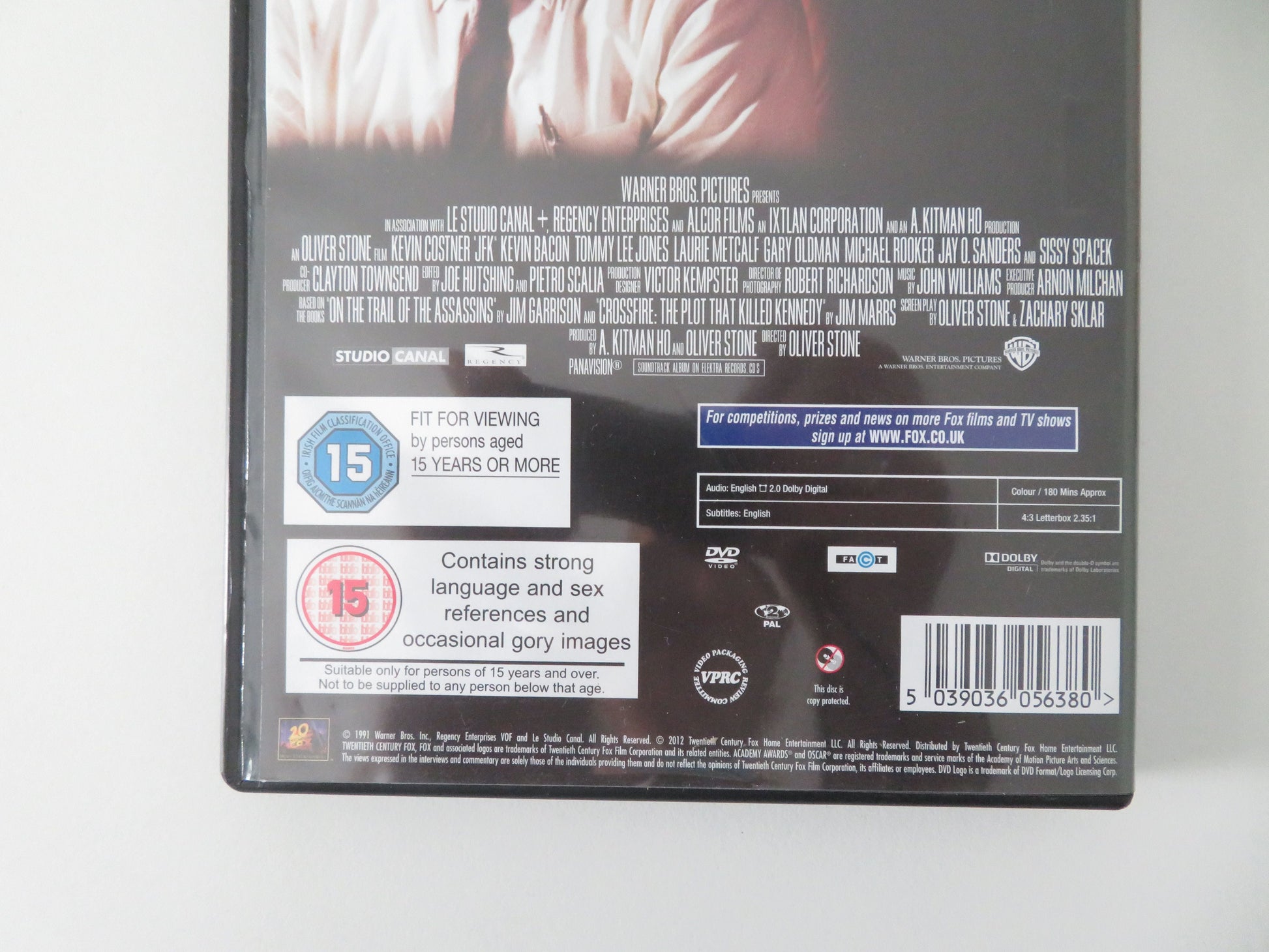 JFK (DVD) Kevin Costner Gary Oldman Jack Lemmon 1991 Region 2 Movie posters