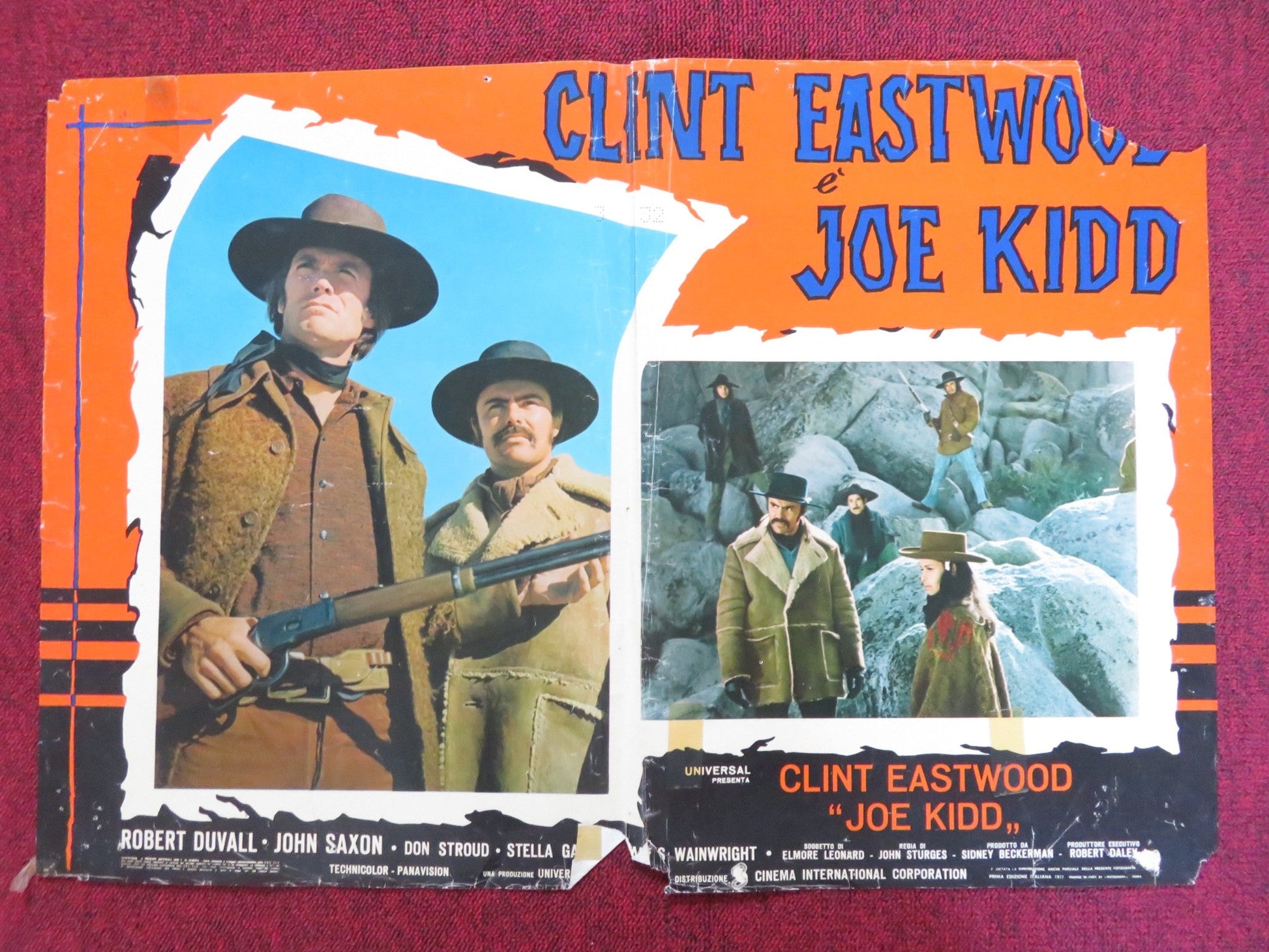 JOE KIDD - B ITALIAN FOTOBUSTA POSTER CLINT EASTWOOD ROBERT DUVALL 1972 Rendezvous Cinema Movie posters