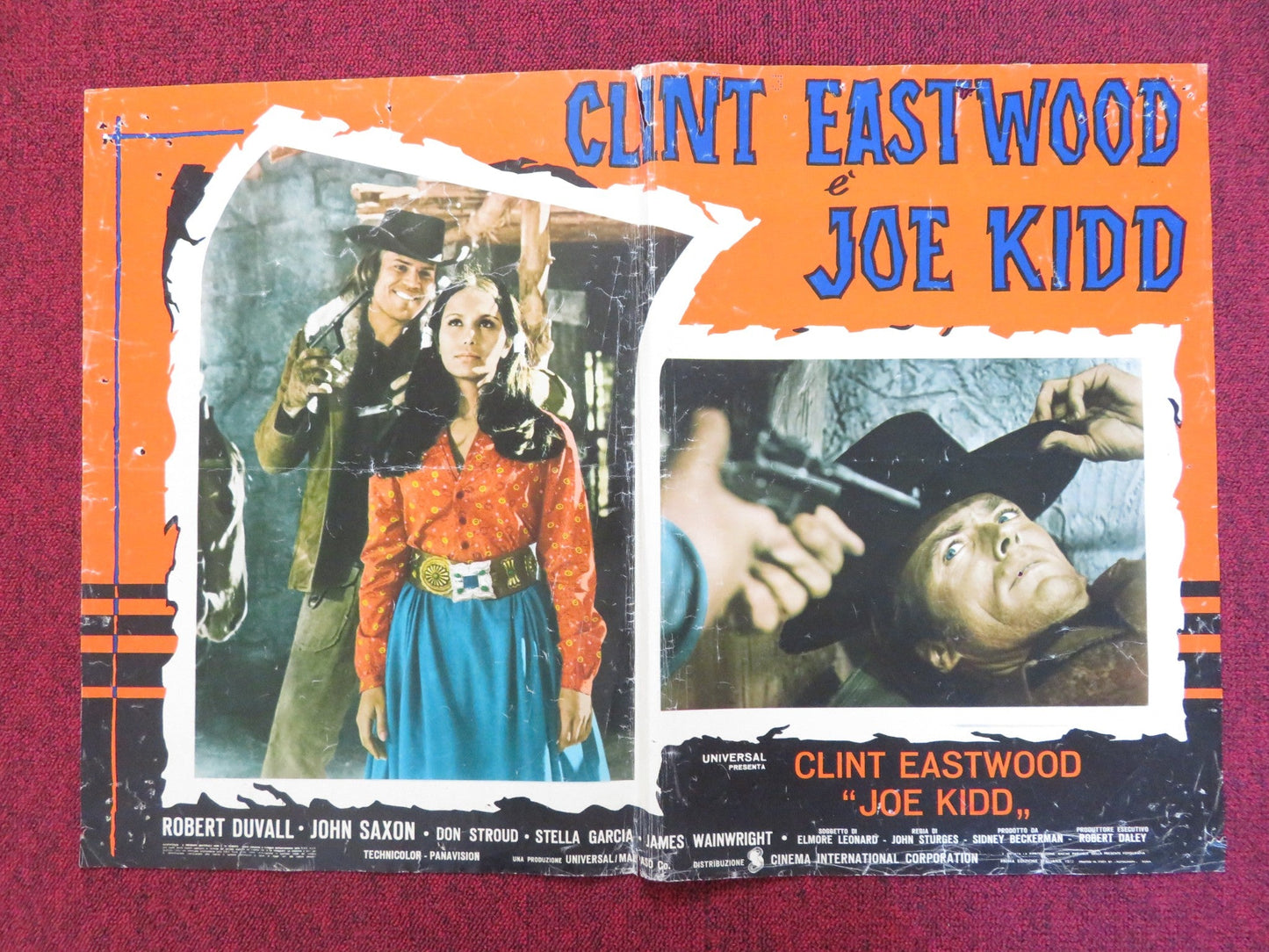 JOE KIDD - D ITALIAN FOTOBUSTA POSTER CLINT EASTWOOD ROBERT DUVALL 1972 Rendezvous Cinema Movie posters