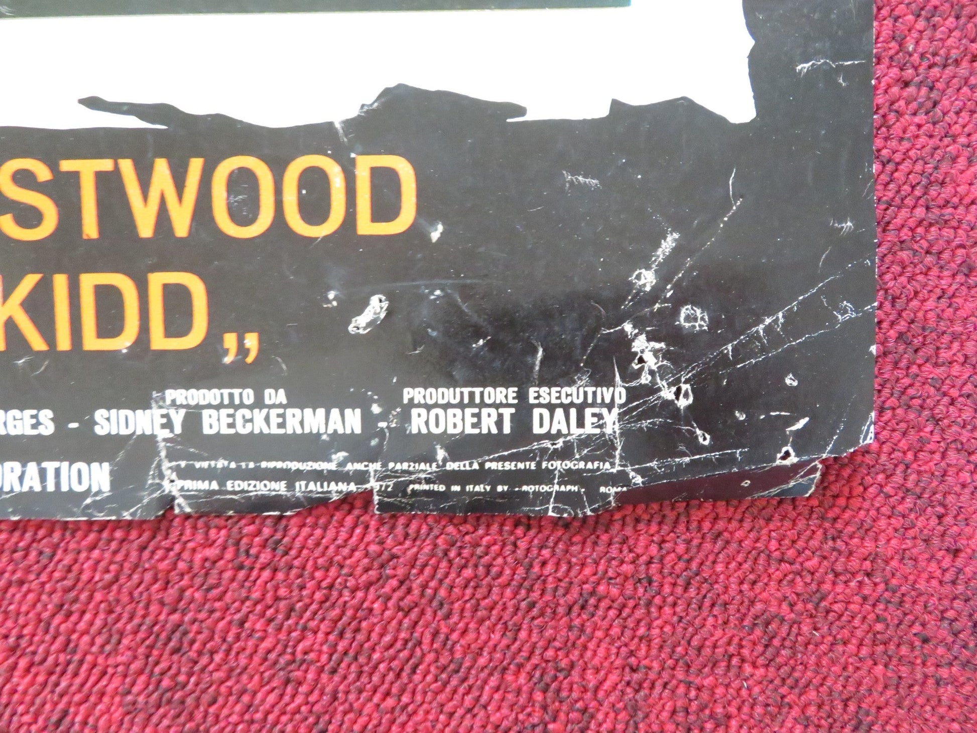 JOE KIDD - E ITALIAN FOTOBUSTA POSTER CLINT EASTWOOD ROBERT DUVALL 1972 Rendezvous Cinema Movie posters