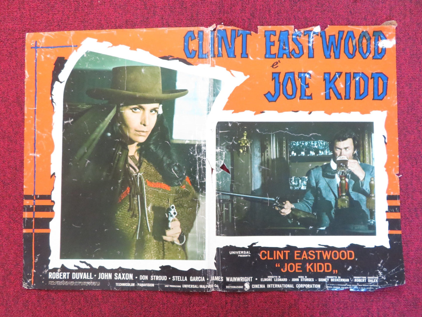 JOE KIDD - E ITALIAN FOTOBUSTA POSTER CLINT EASTWOOD ROBERT DUVALL 1972 Rendezvous Cinema Movie posters