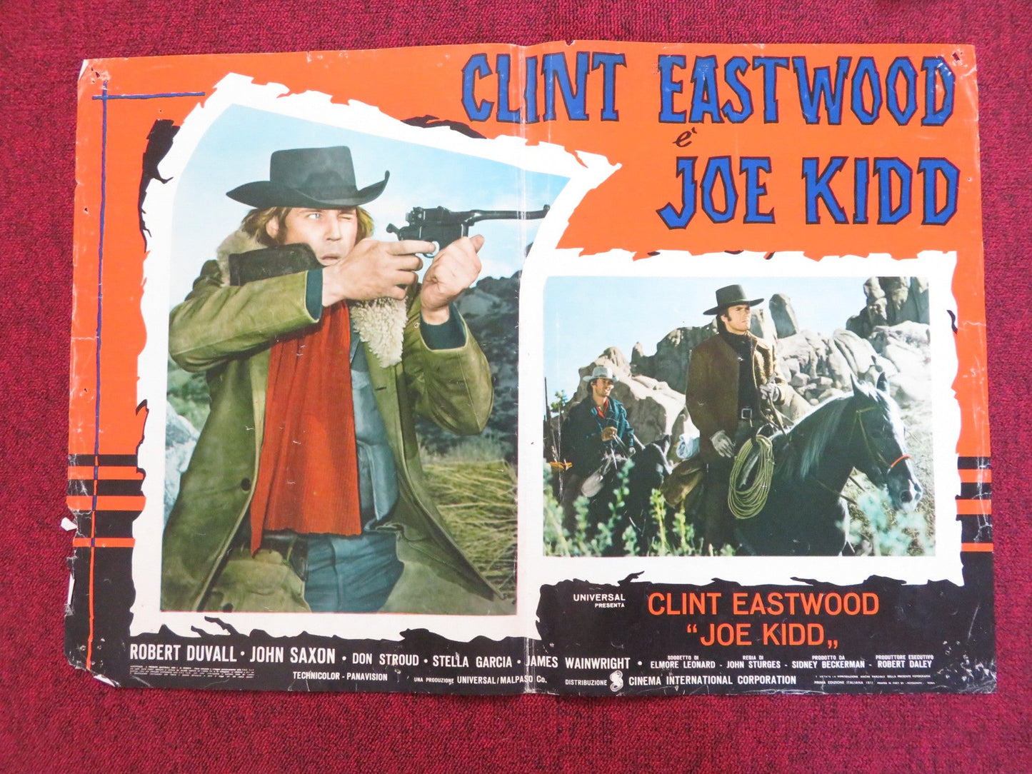 JOE KIDD - G ITALIAN FOTOBUSTA POSTER CLINT EASTWOOD ROBERT DUVALL 1972 Rendezvous Cinema Movie posters