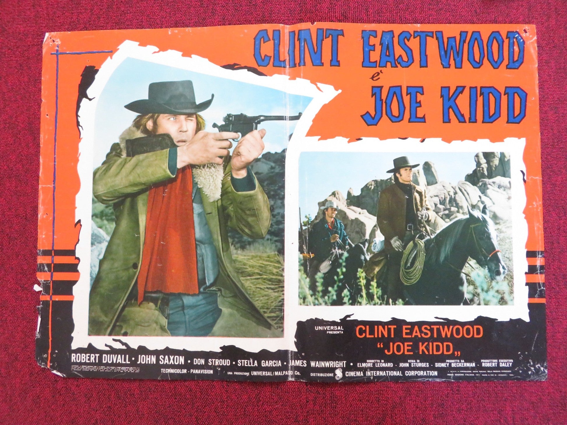 JOE KIDD - G ITALIAN FOTOBUSTA POSTER CLINT EASTWOOD ROBERT DUVALL 1972 Rendezvous Cinema Movie posters
