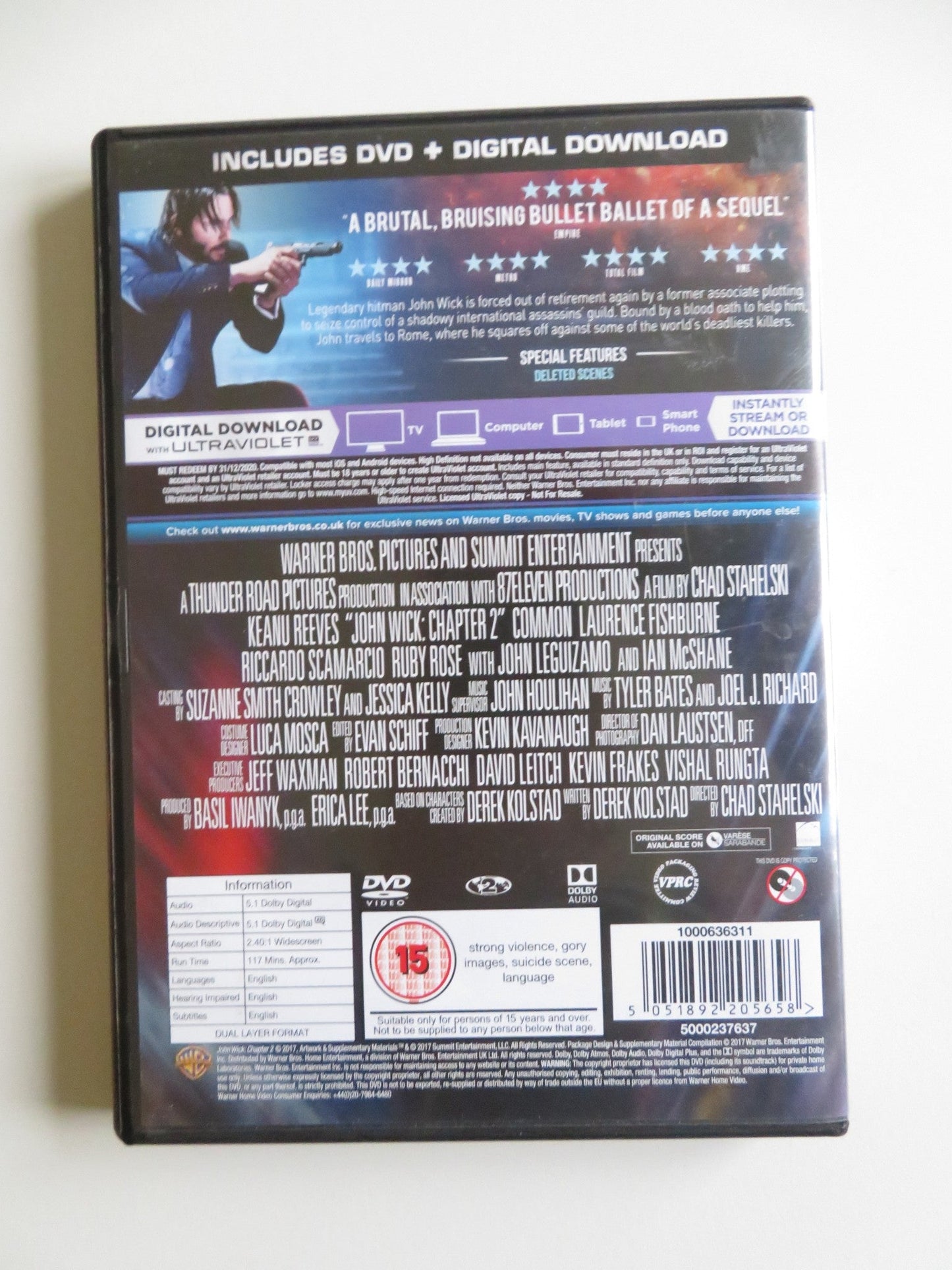 JOHN WICK: CHAPTER 2 (DVD) KEANU REEVES IAN MCSHANE 2017 REGION 2 Movie posters