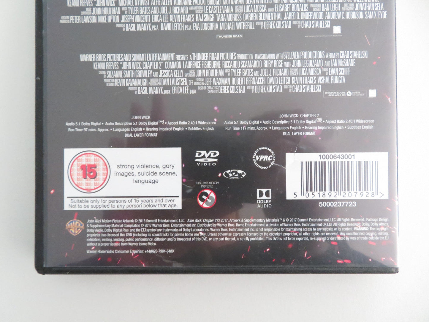 John Wick Chapters 1 & 2 (DVD) Keanu Reeves 2014 Region 2 Movie posters