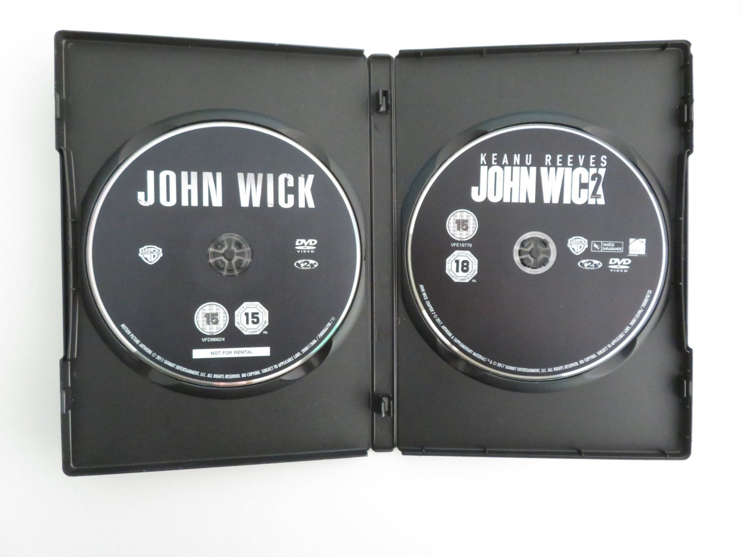 John Wick Chapters 1 & 2 (DVD) Keanu Reeves 2014 Region 2 Movie posters
