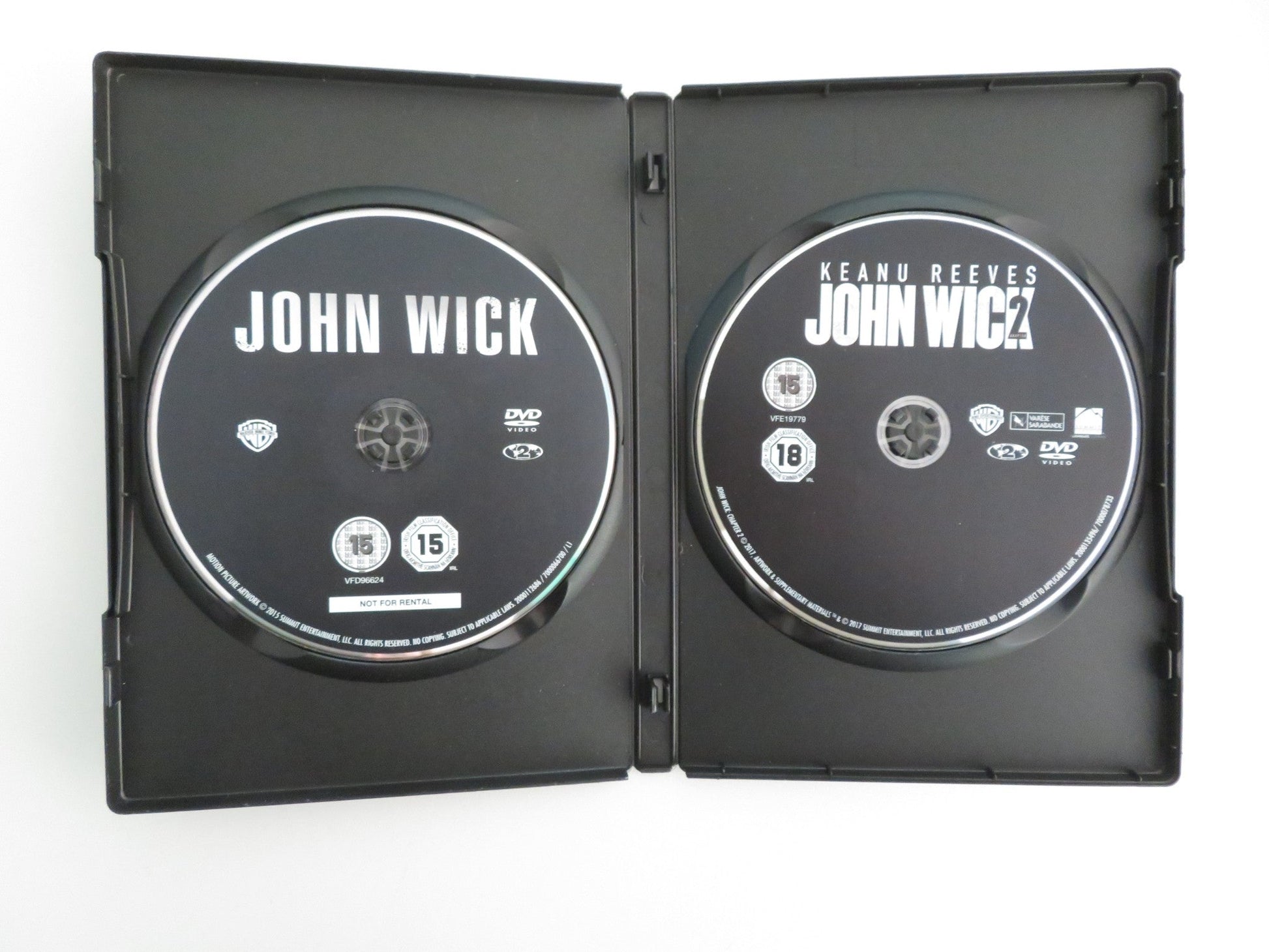 John Wick Chapters 1 & 2 (DVD) Keanu Reeves 2014 Region 2 Movie posters