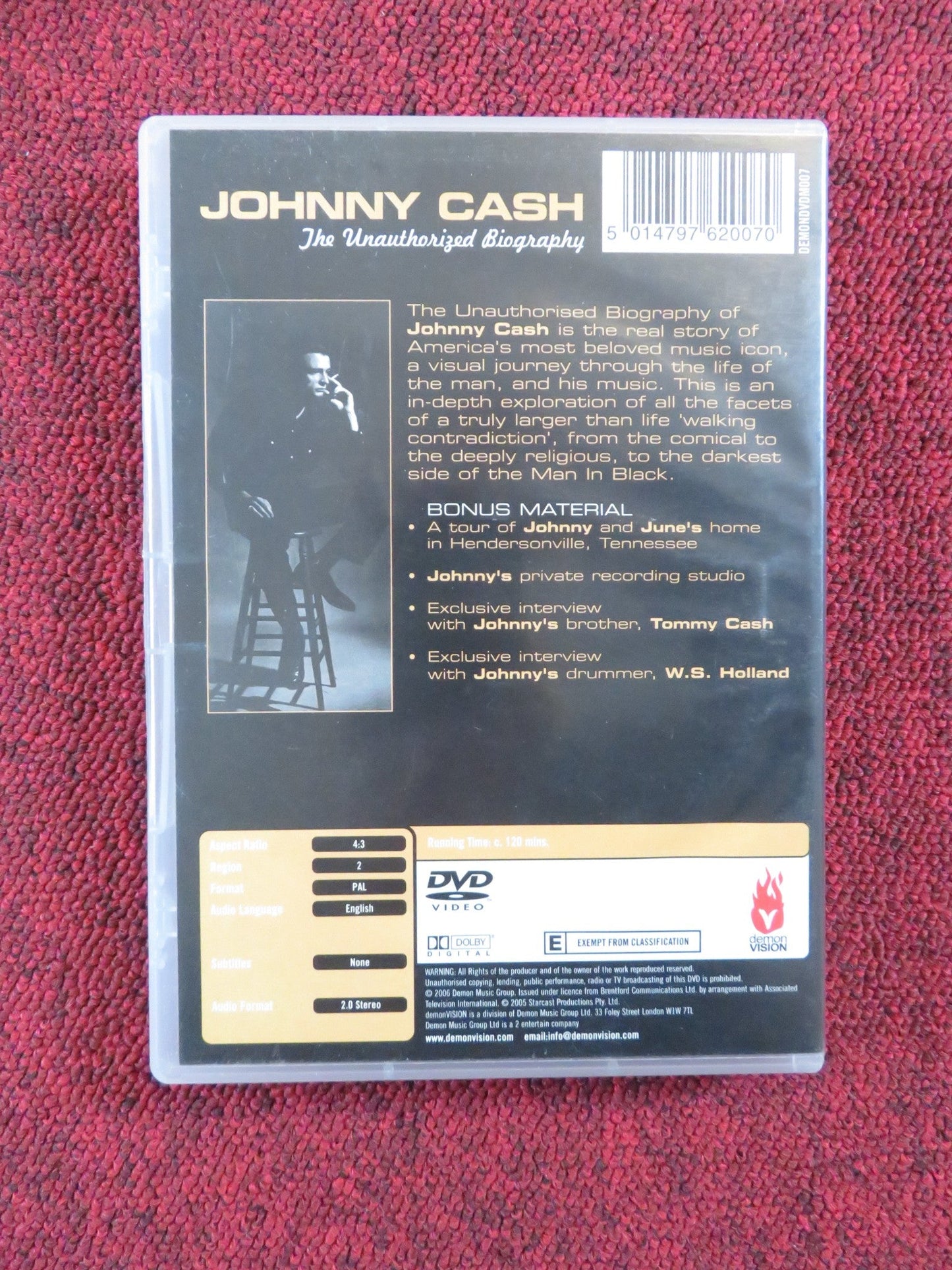 JOHNNY CASH THE UNAUTHORISED BIOGRAPHY (DVD) TOMMY CASH REGION 2 2006 Rendezvous Cinema Movie posters