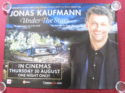 JONAS KAUFMANN : UNDER THE STARS UK QUAD ROLLED POSTER 2018 Rendezvous Cinema Movie posters
