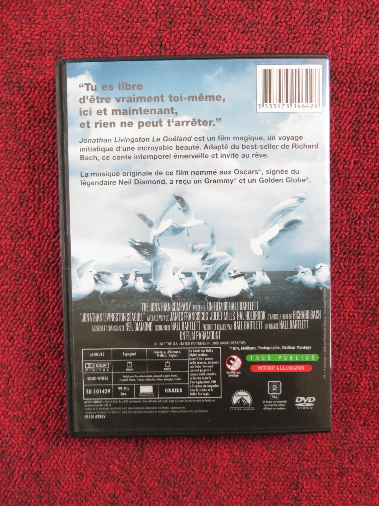 JONATHAN LIVINGSTON SEAGULL (DVD) JAMES FRANCISCUS JULIET MILLS 1973 REGION 2 Rendezvous Cinema Movie posters