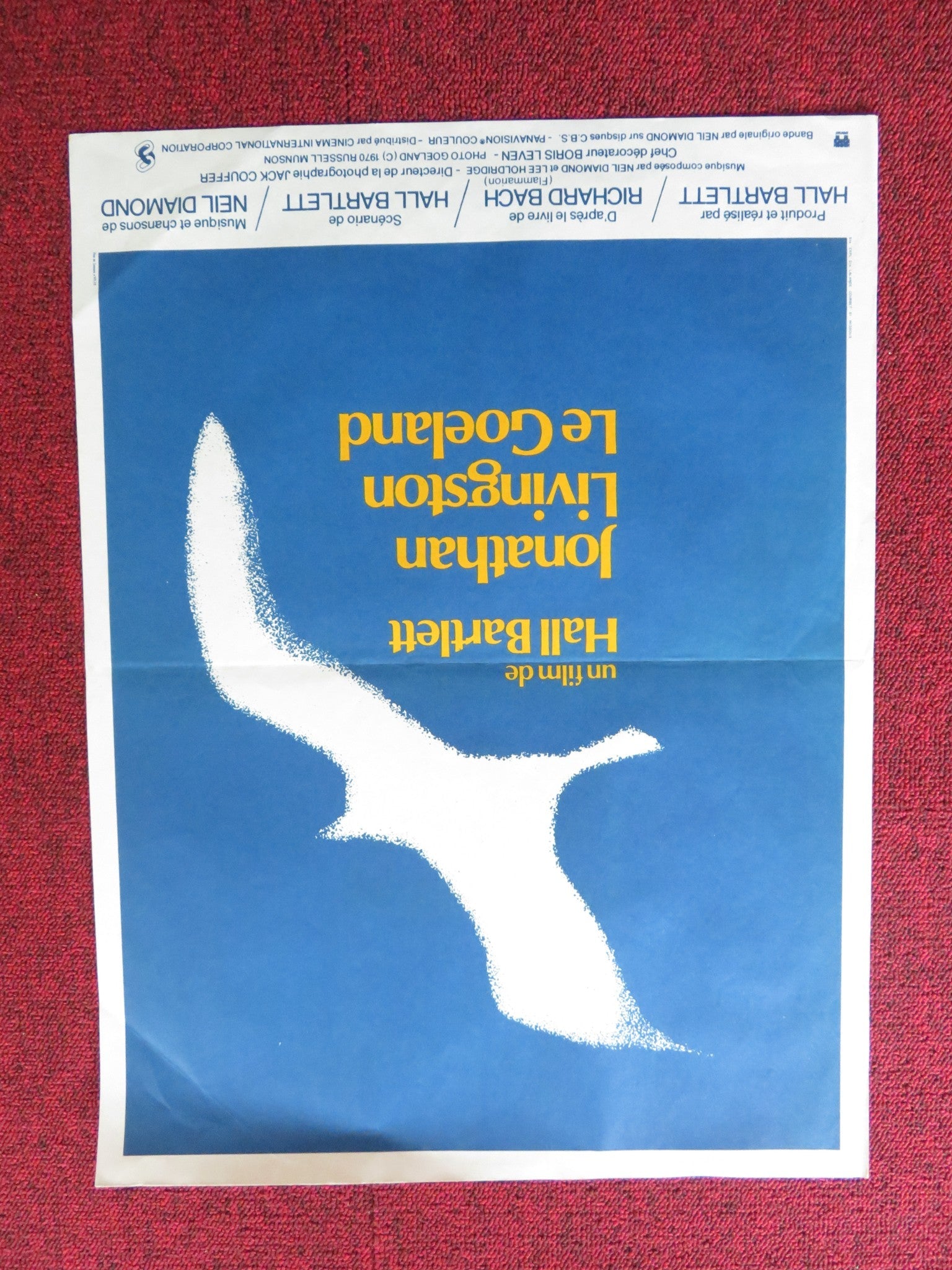 JONATHAN LIVINGSTON SEAGULL FRENCH POSTER HALL BARTLETT JAMES FRANCISCUS 1973 Rendezvous Cinema Movie posters