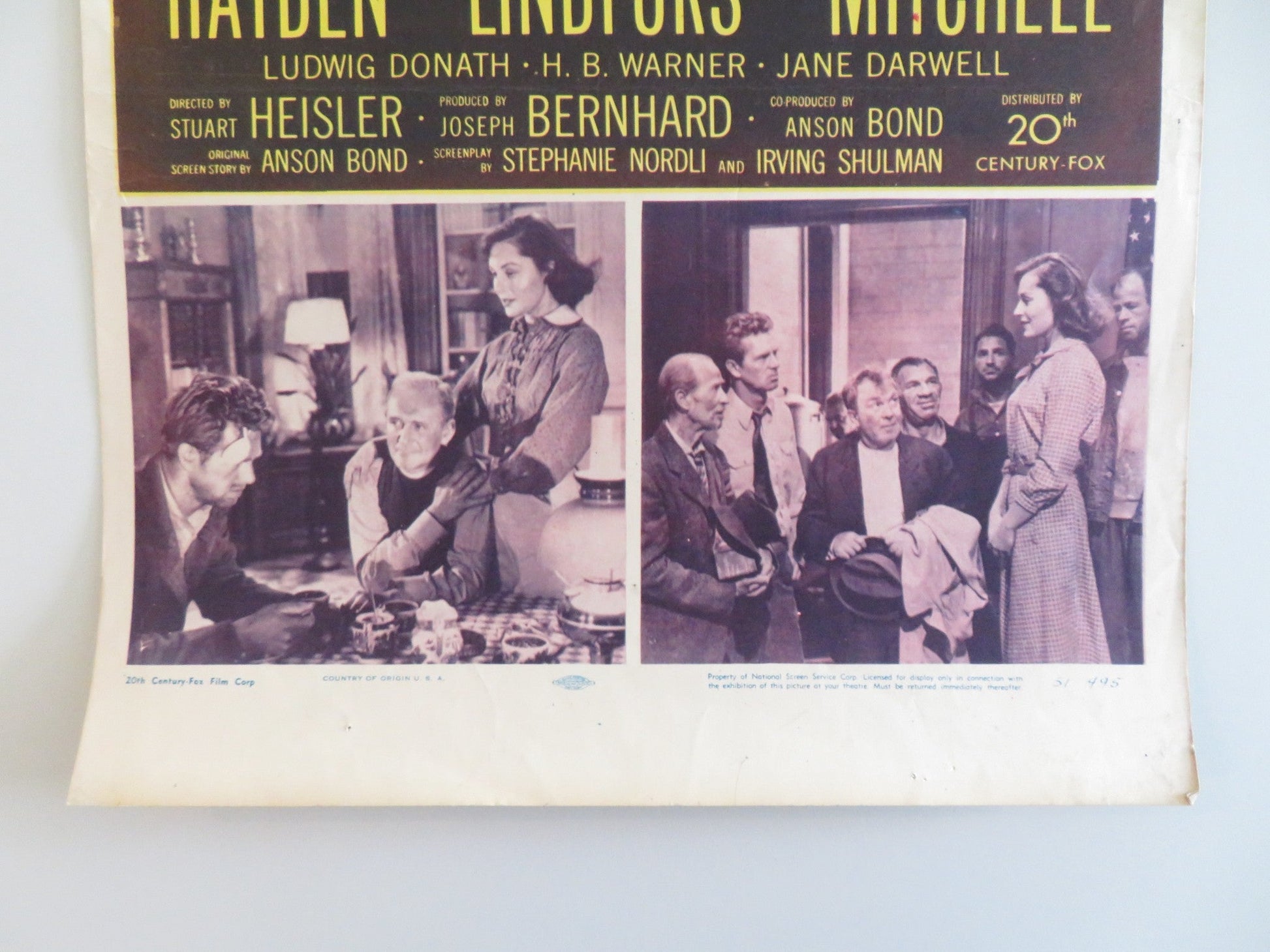 JOURNEY INTO LIGHT US INSERT POSTER STERLING HAYDEN VIVECA LINDFORS 1951 Rendezvous Cinema Movie posters