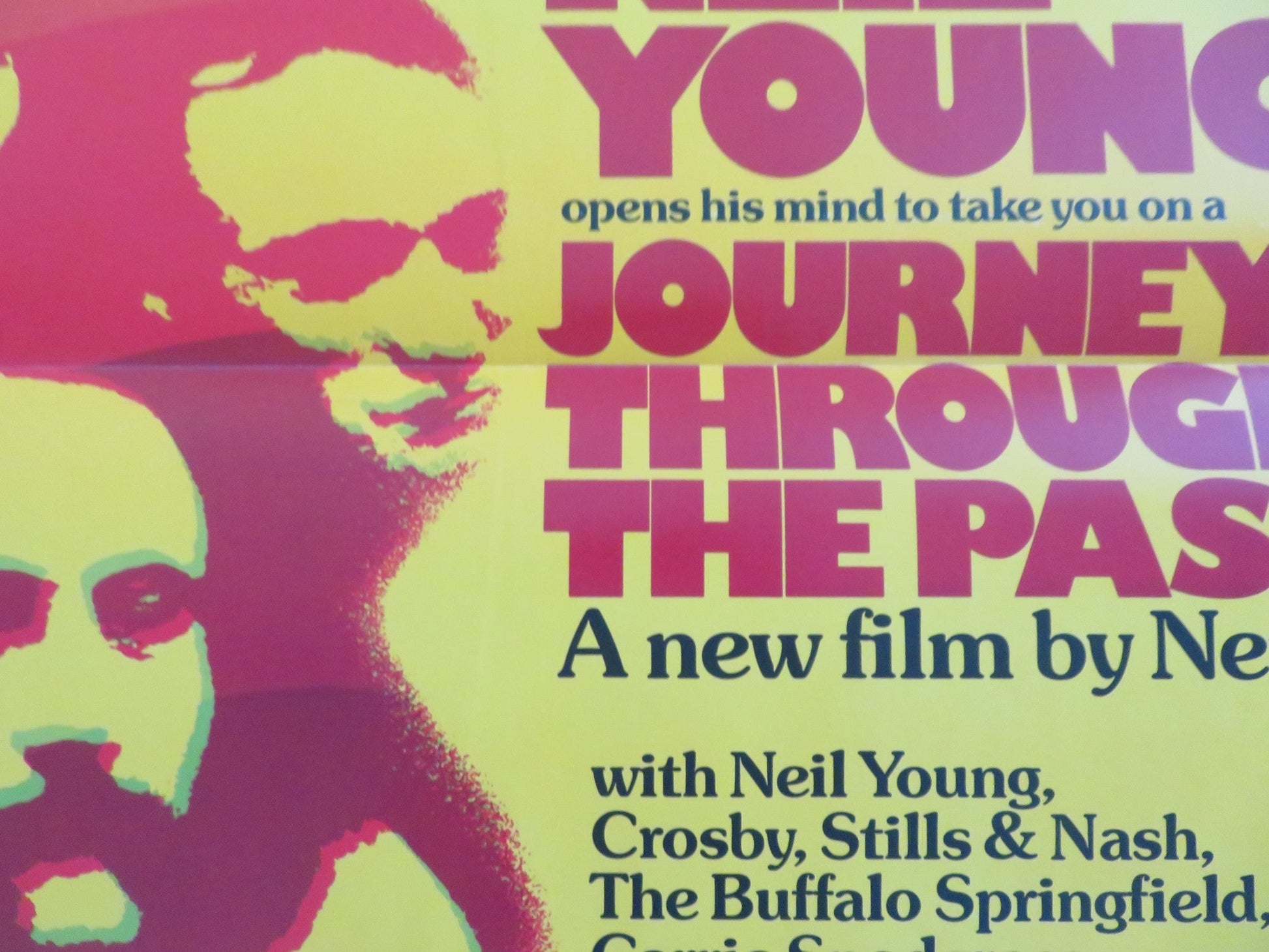 JOURNEY THROUGH THE PAST US TRI FOLDED ONE SHEET ROLLED POSTER NEIL YOUNG 1973 Rendezvous Cinema Movie posters