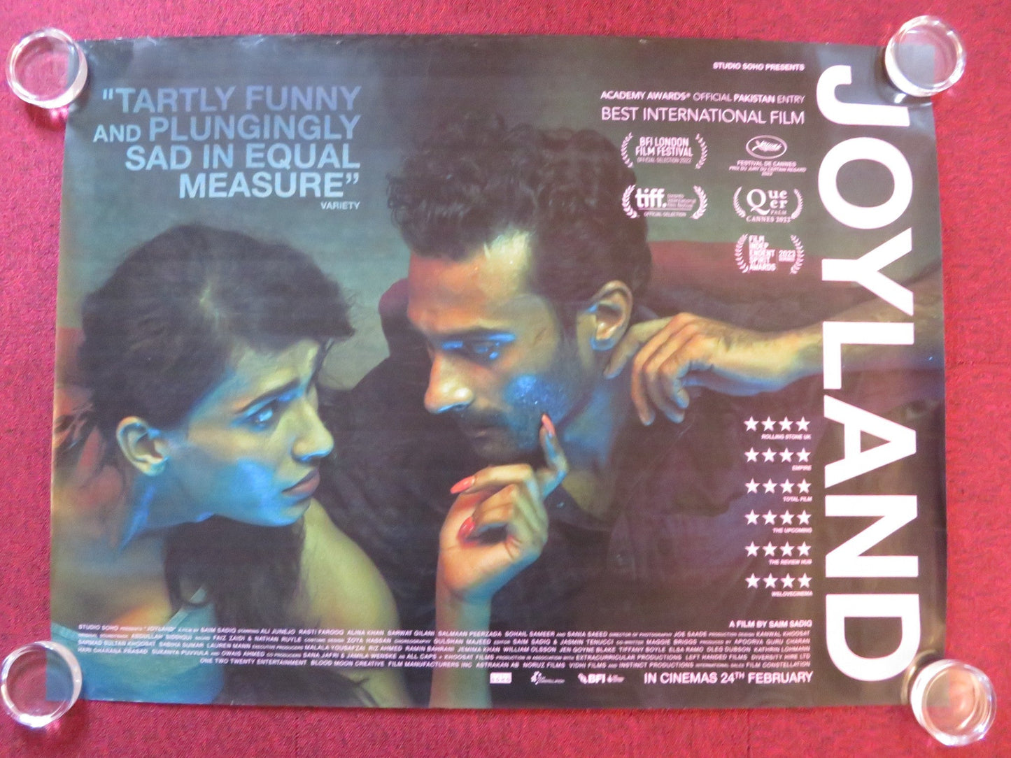 JOYLAND UK QUAD ROLLED POSTER ALI JUNEJO RASTI FAROOQ 2022 Rendezvous Cinema Movie posters
