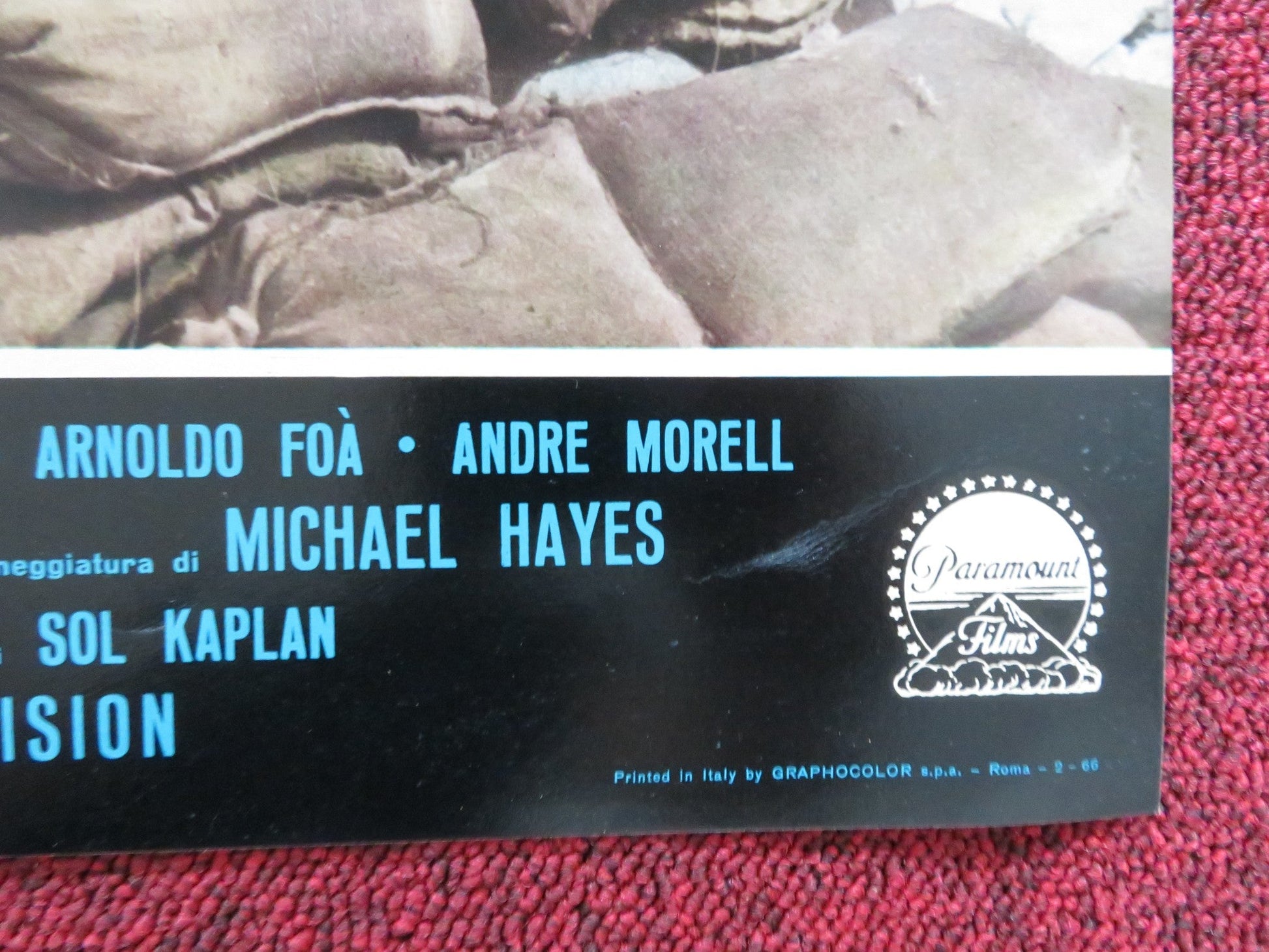 JUDITH - J ITALIAN FOTOBUSTA POSTER SOPHIA LOREN PETER FINCH 1966 Rendezvous Cinema Movie posters