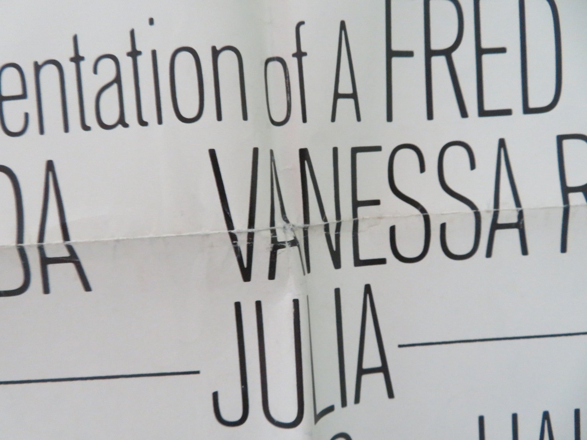 JULIA FOLDED US ONE SHEET POSTER JANE FONDA VANESSA REDGRAVE 1977 Movie posters