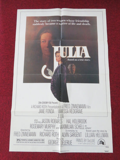 JULIA FOLDED US ONE SHEET POSTER JANE FONDA VANESSA REDGRAVE 1977 Movie posters