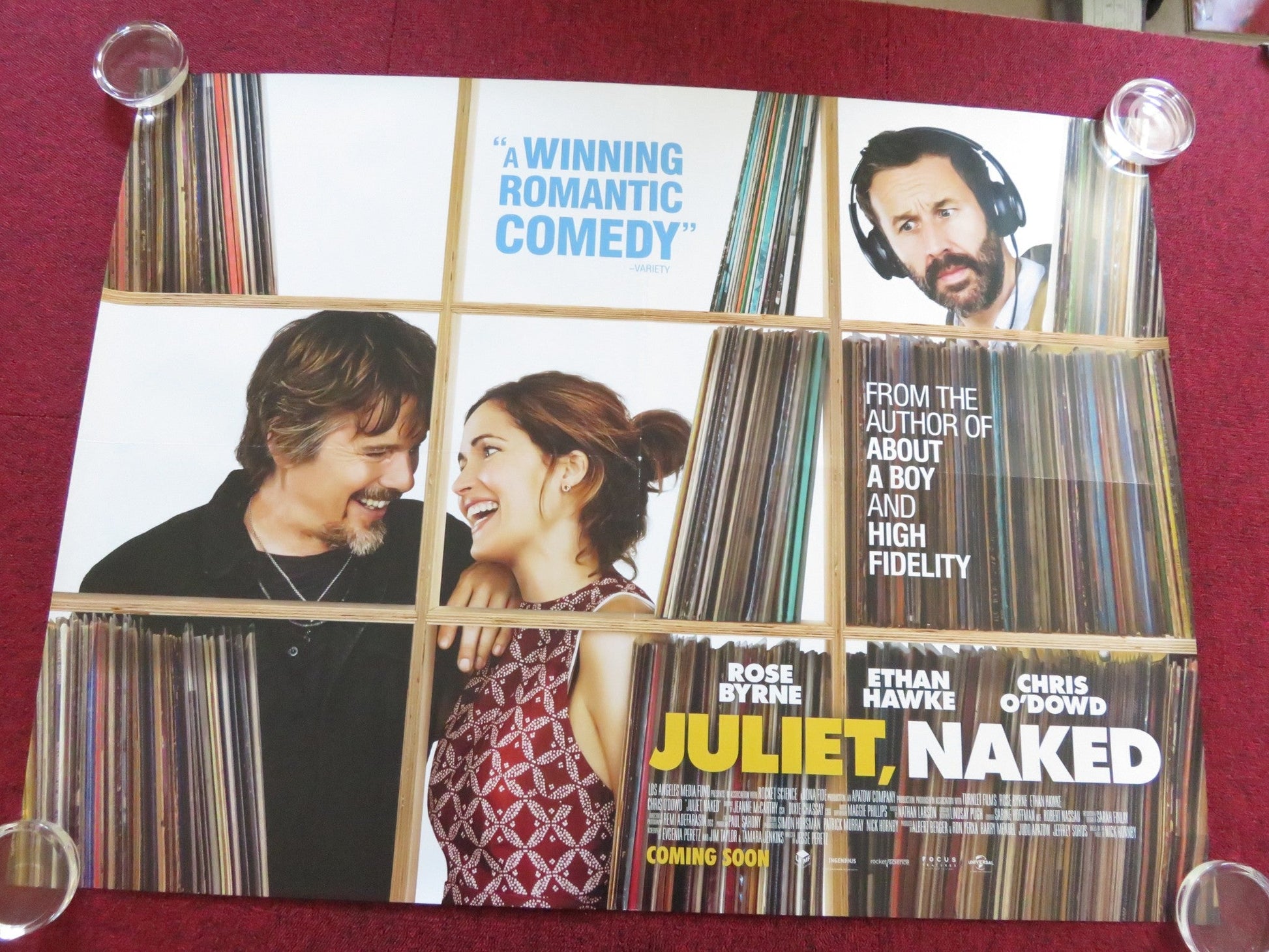 JULIET, NAKED UK QUAD ROLLED POSTER CHRIS O'DOWD ROSE BYRNE 2018 Rendezvous Cinema Movie posters