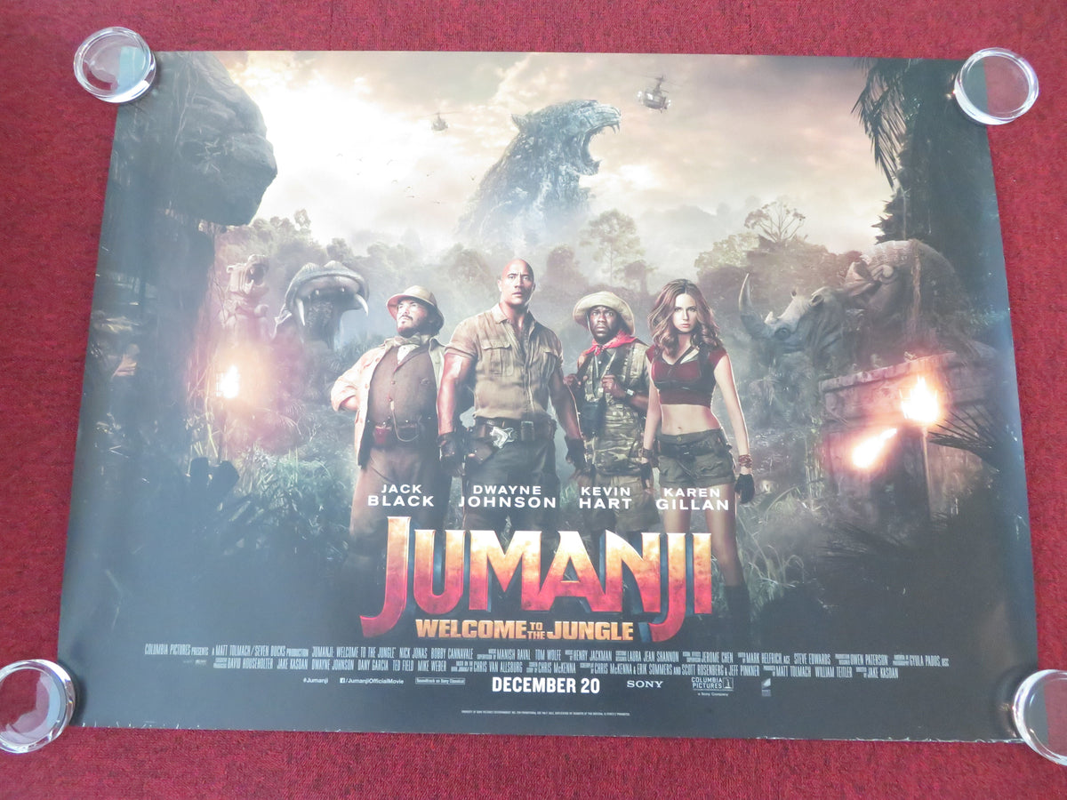 Jumanji: Welcome to the Jungle UK Quad Rolled Poster Jack Black D. Johnson 2017 Movie posters