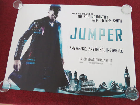 Jumper UK Quad Rolled Poster Hayden Christensen Samuel L. Jackson J. Bell 2008 Movie posters