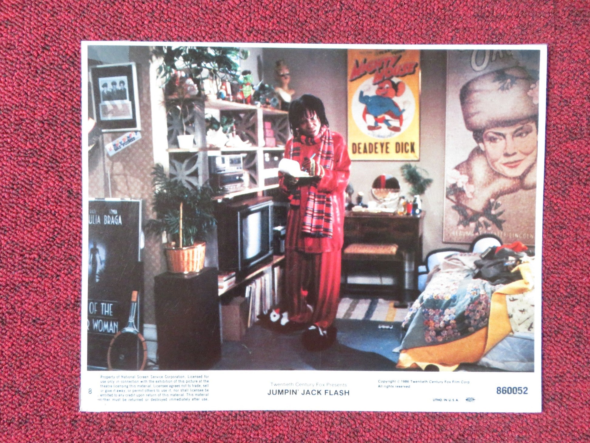 JUMPIN' JACK FLASH - 8 LOBBY CARD - WHOOPI GOLDBERG STEPHEN COLLINS 1986 Rendezvous Cinema Movie posters