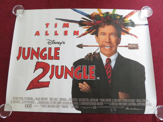 JUNGLE 2 JUNGLE UK QUAD ROLLED POSTER DISNEY TIM ALLEN MARTIN SHORT 1997 Rendezvous Cinema Movie posters
