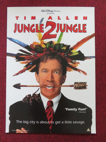JUNGLE 2 JUNGLE VHS VIDEO POSTER DISNEY TIM ALLEN MARTIN SHORT 1997 Rendezvous Cinema Movie posters