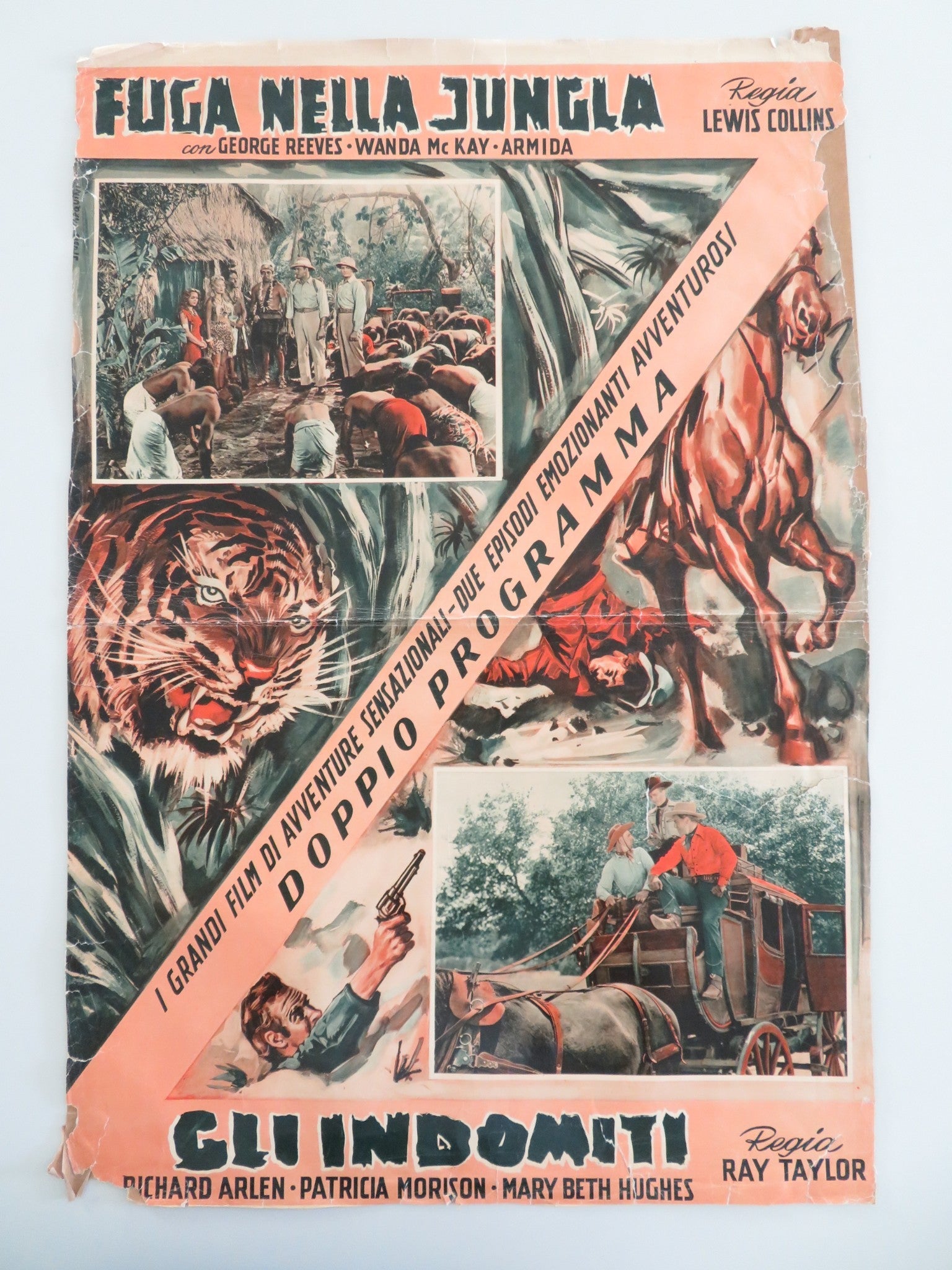 JUNGLE GODDESS ITALIAN FOTOBUSTA POSTER GEORGE REEVES WANDA MCKAY Movie posters