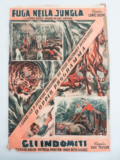 JUNGLE GODDESS ITALIAN FOTOBUSTA POSTER GEORGE REEVES WANDA MCKAY Movie posters