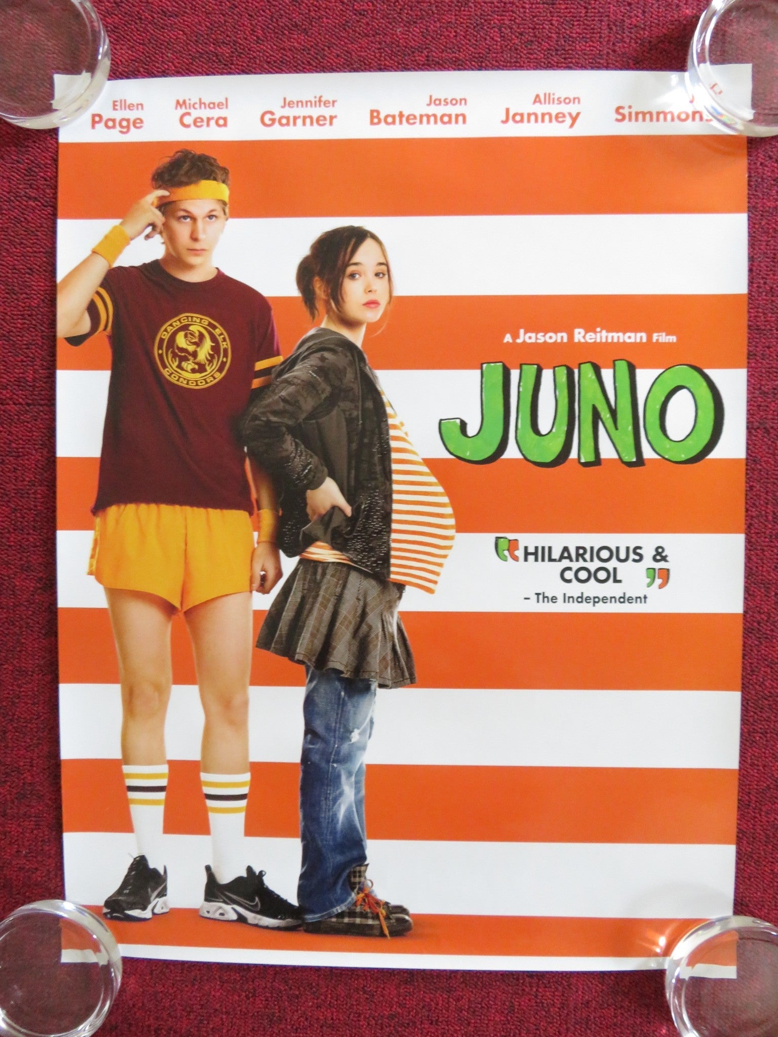 JUNO VHS VIDEO POSTER ELLIOT PAGE MICHAEL CERA 2007 Rendezvous Cinema Movie posters