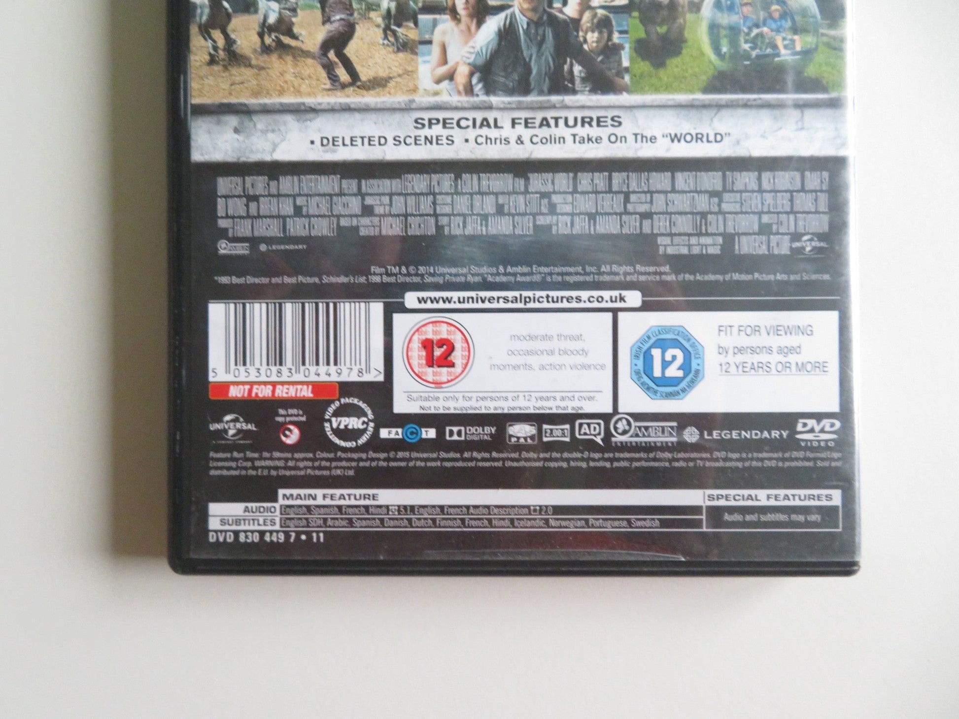 JURASSIC WORLD (DVD) CHRIS PRATT BRYCE DALLAS HOWARD 2015 REGION 2,4,5 Movie posters