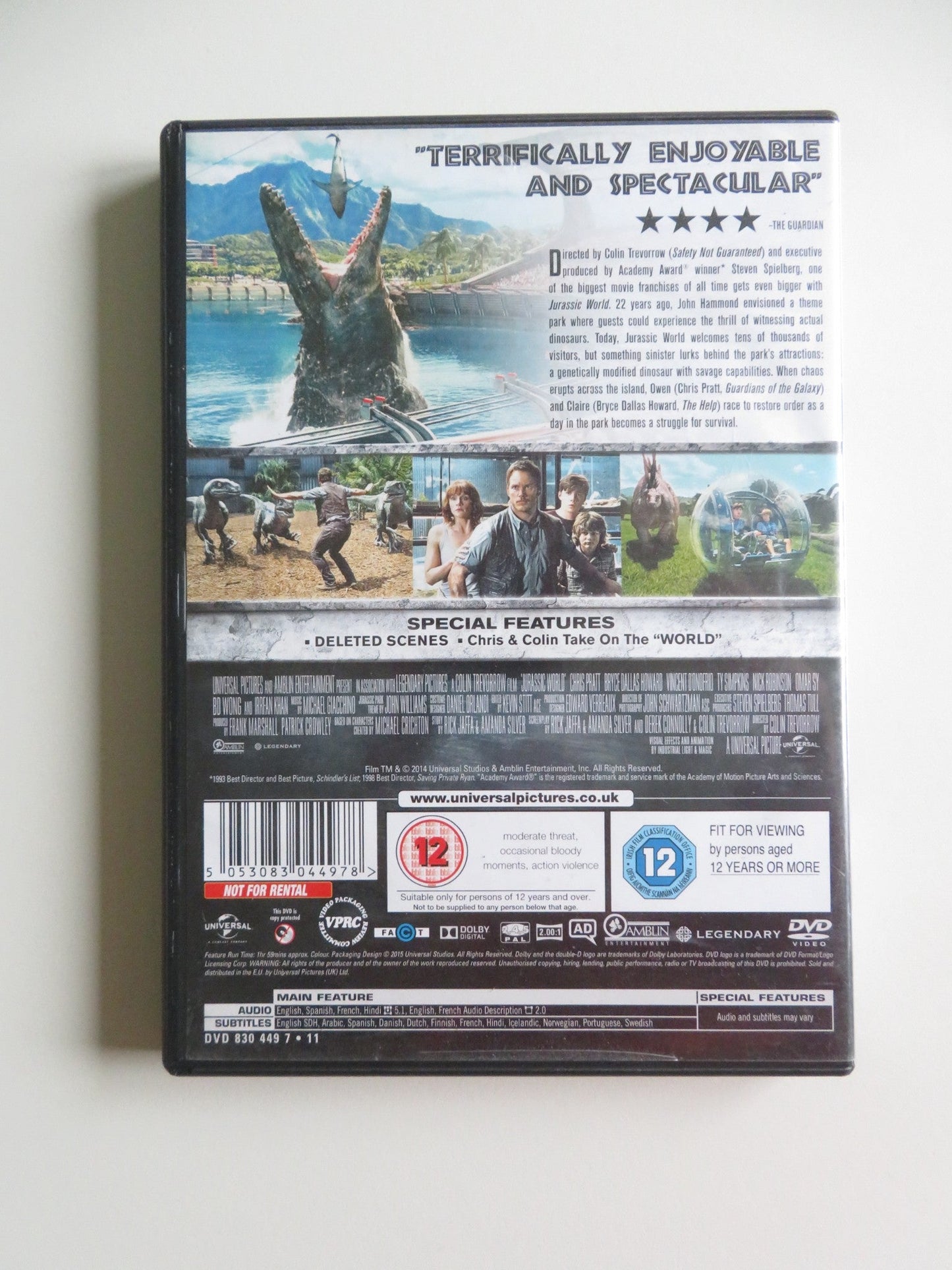 JURASSIC WORLD (DVD) CHRIS PRATT BRYCE DALLAS HOWARD 2015 REGION 2,4,5 Movie posters