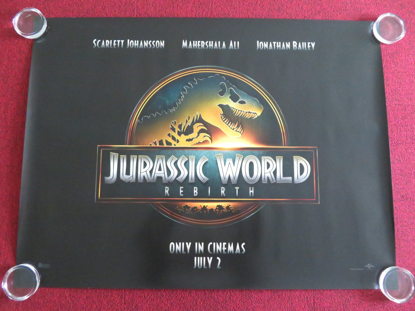 JURASSIC WORLD: REBIRTH - B UK QUAD ROLLED POSTER SCARLETT JOHANSSON 2025 Movie posters