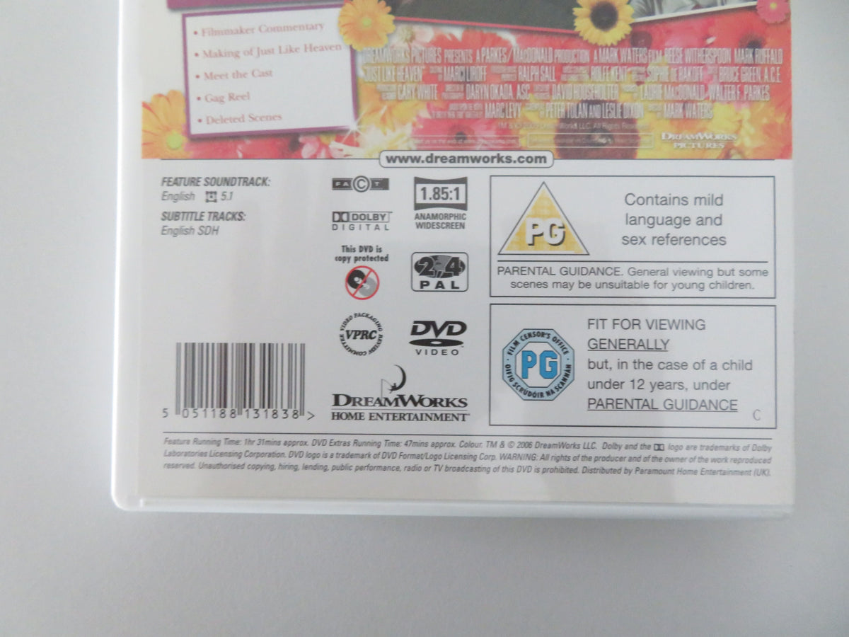 Just Like Heaven (DVD) Reese Witherspoon Mark Ruffalo 2005 Region 2, 4 Movie posters