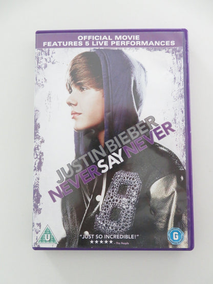 JUSTIN BIEBER: NEVER SAY NEVER (DVD) JUSTIN BIEBER BOYZ II MEN 2011 REGION 2 Movie posters