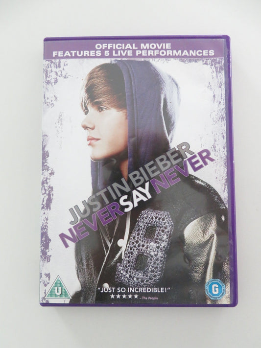 JUSTIN BIEBER: NEVER SAY NEVER (DVD) JUSTIN BIEBER BOYZ II MEN 2011 REGION 2 Movie posters